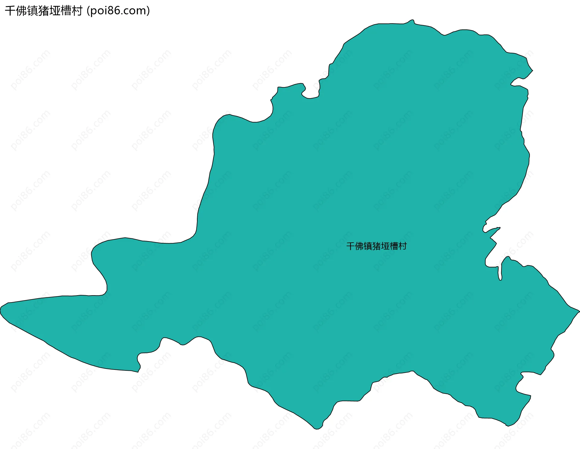 千佛镇猪垭槽村边界地图