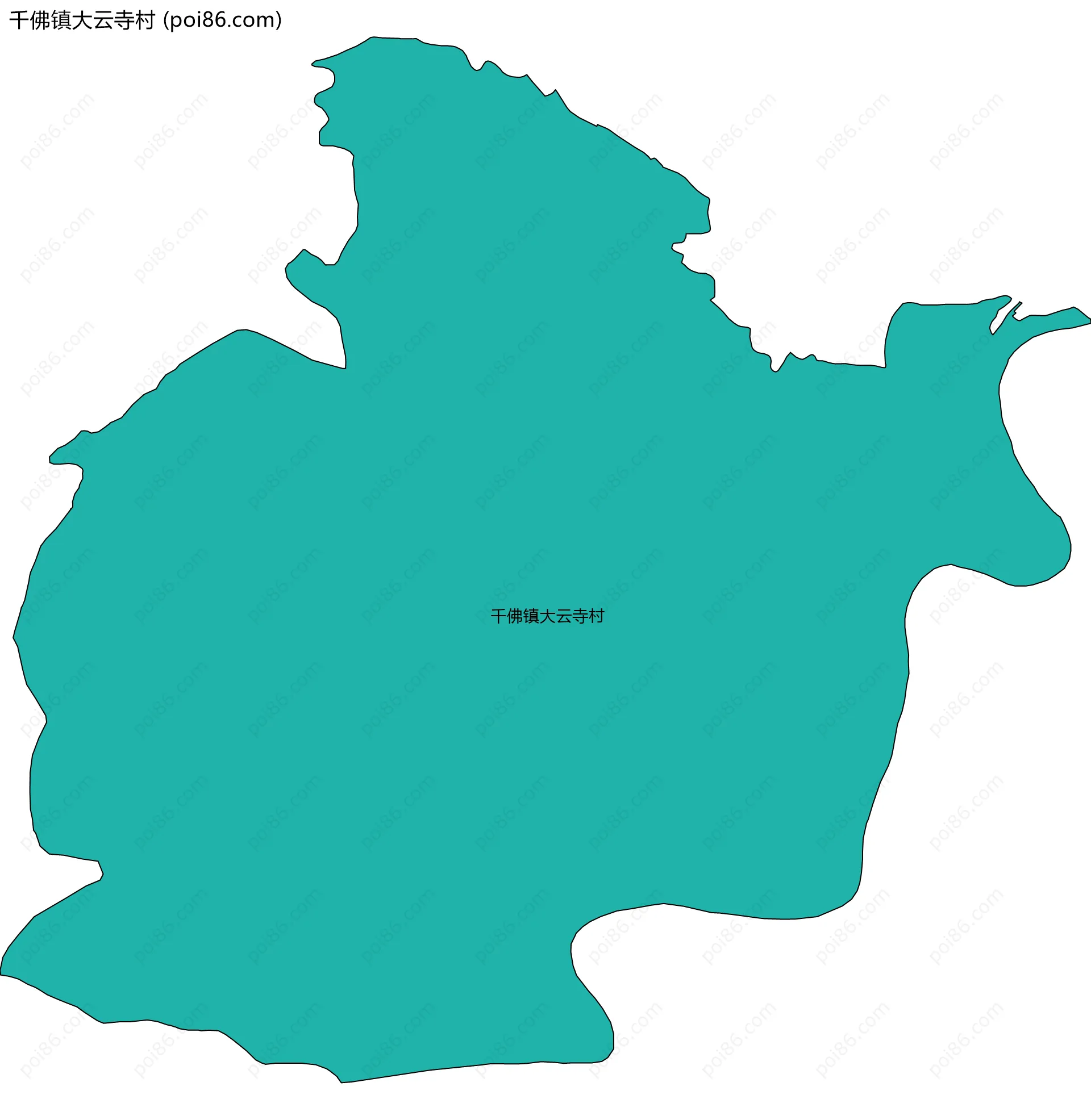 千佛镇大云寺村边界地图