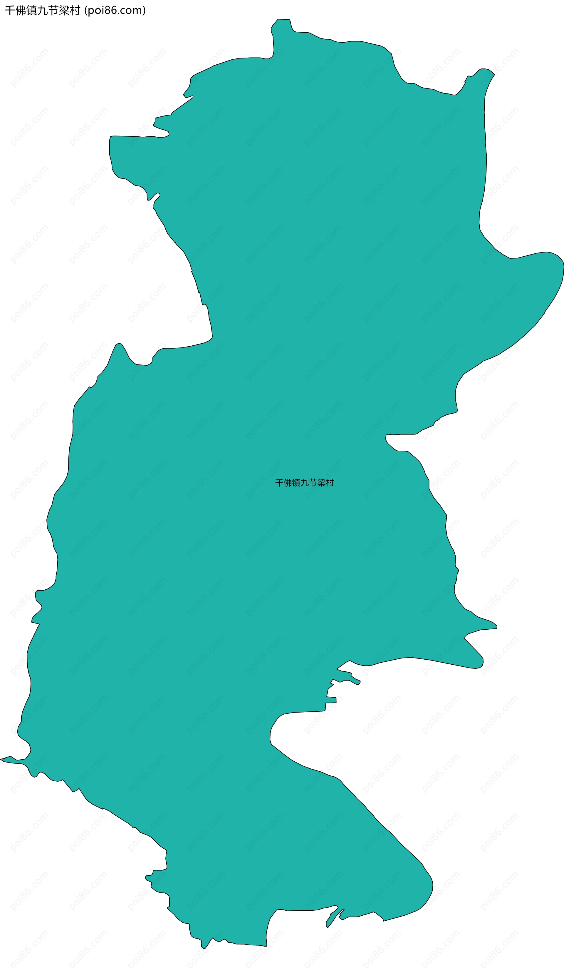 千佛镇九节梁村边界地图