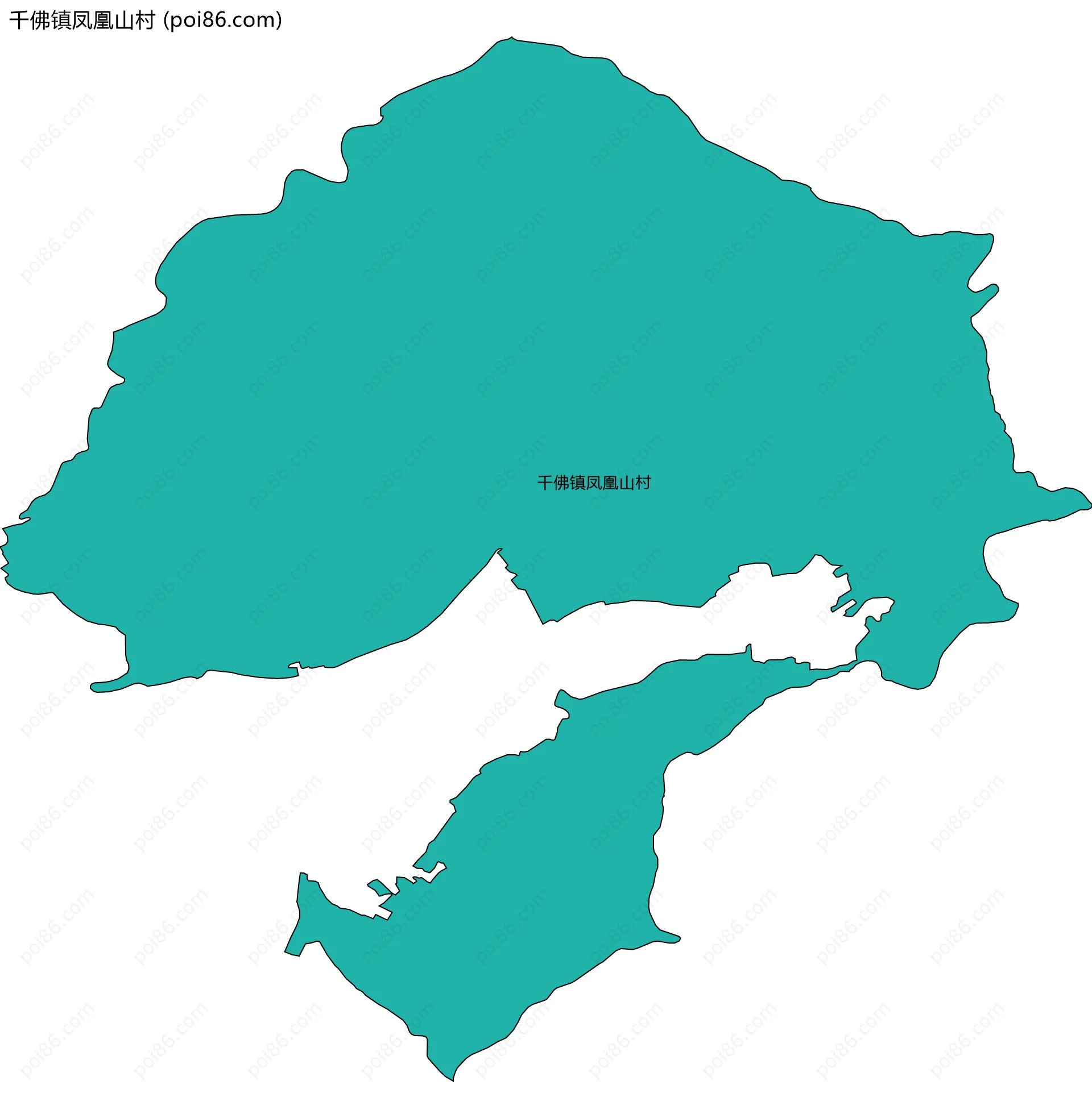 千佛镇凤凰山村边界地图