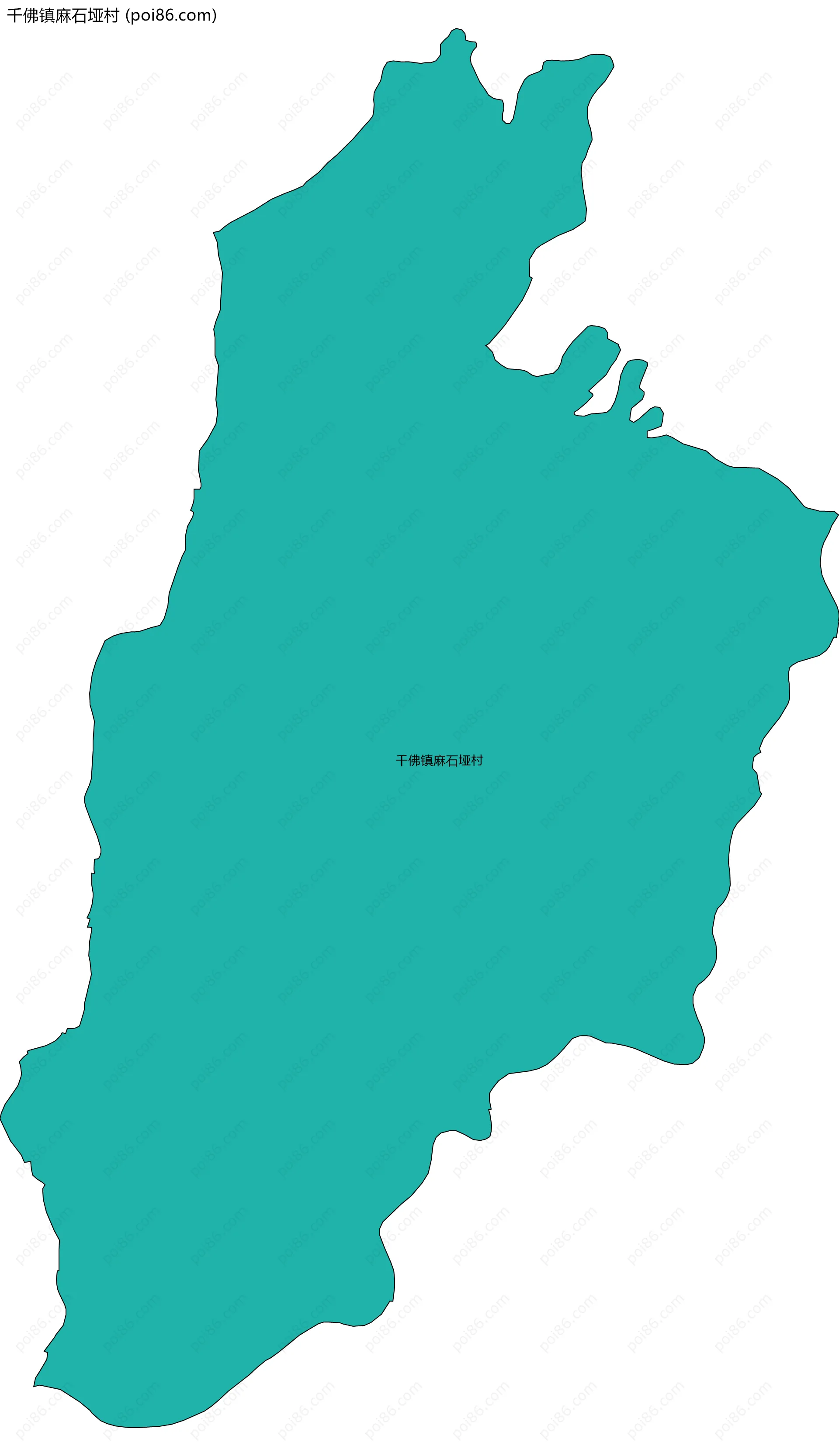 千佛镇麻石垭村边界地图