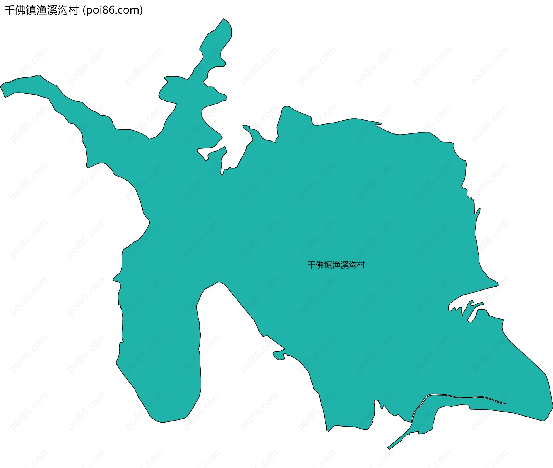 千佛镇渔溪沟村边界地图