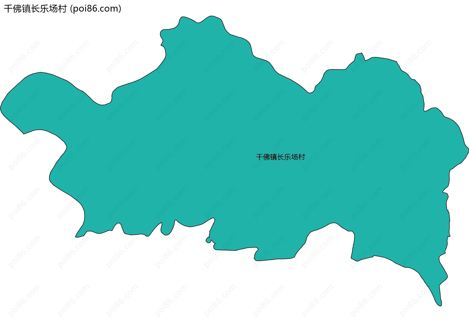 千佛镇长乐场村边界地图