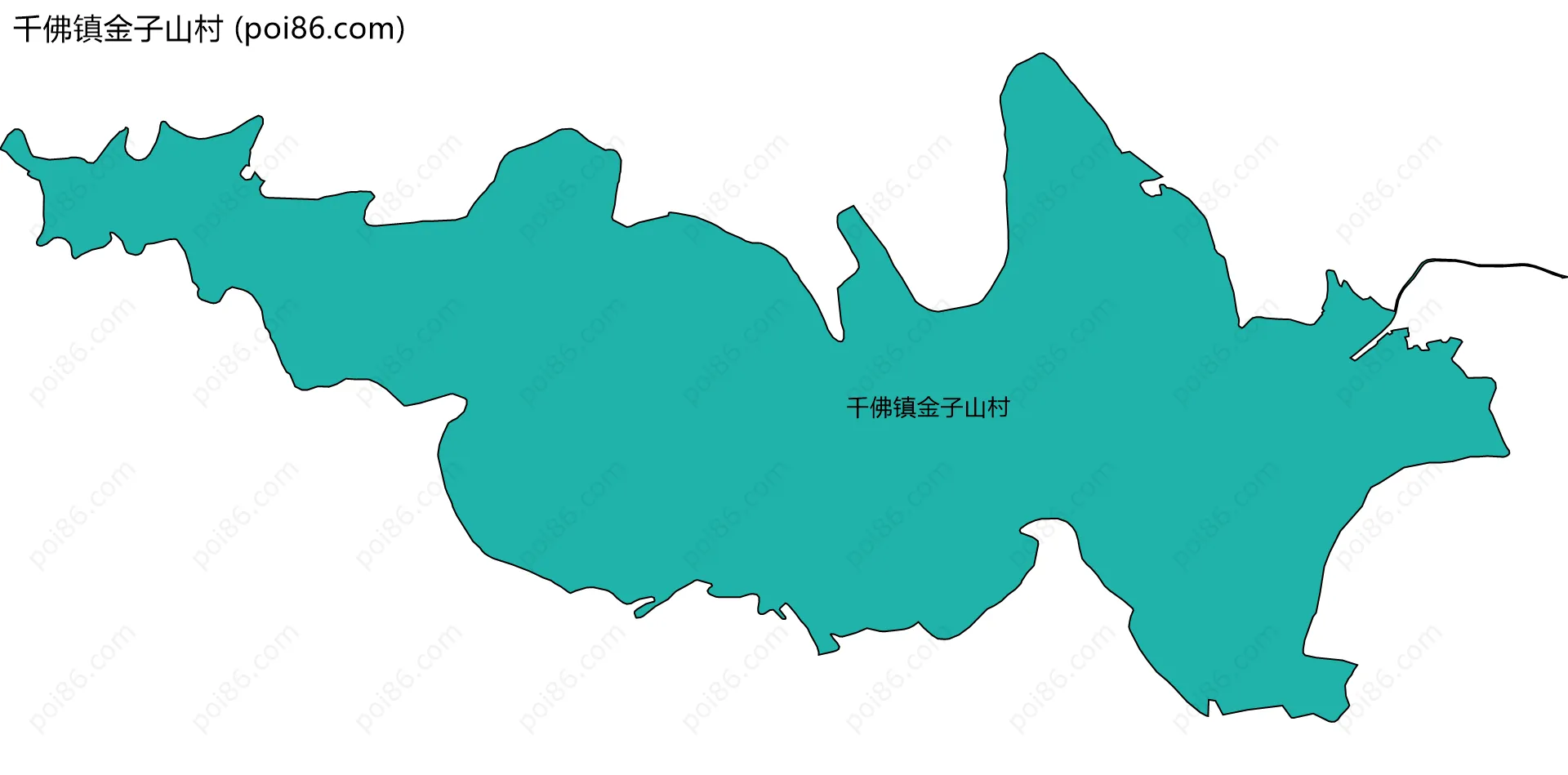 千佛镇金子山村边界地图