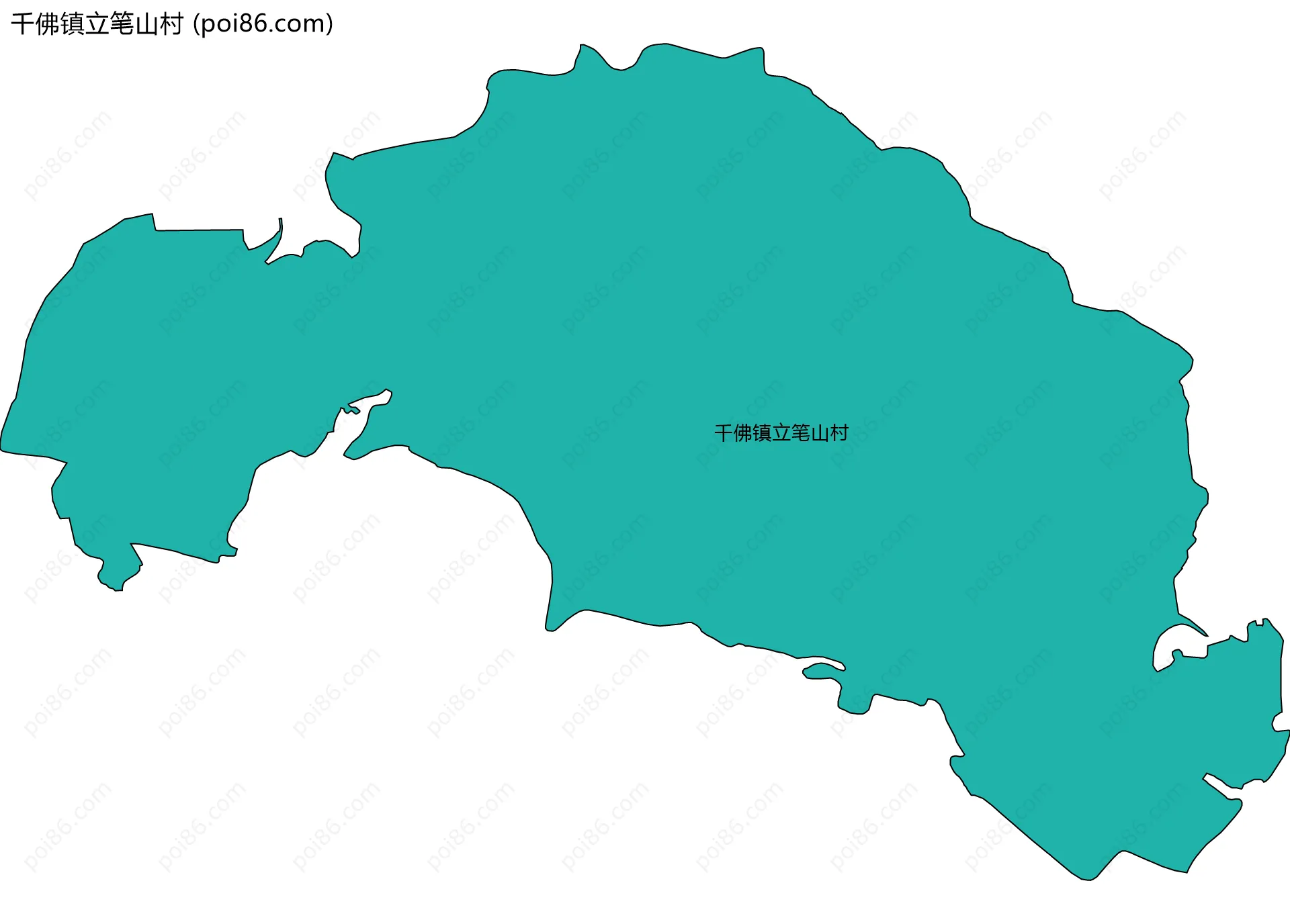 千佛镇立笔山村边界地图