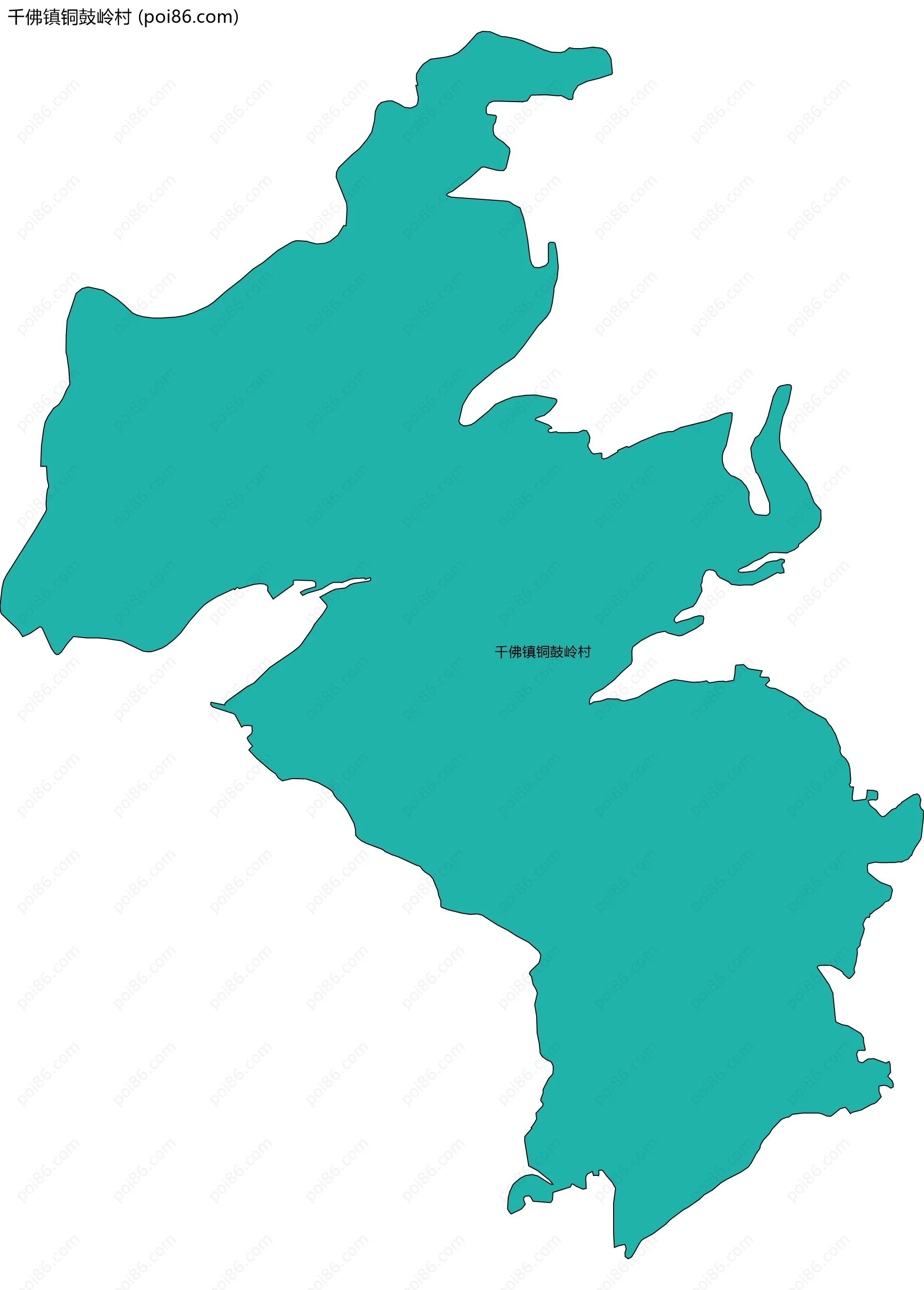 千佛镇铜鼓岭村边界地图