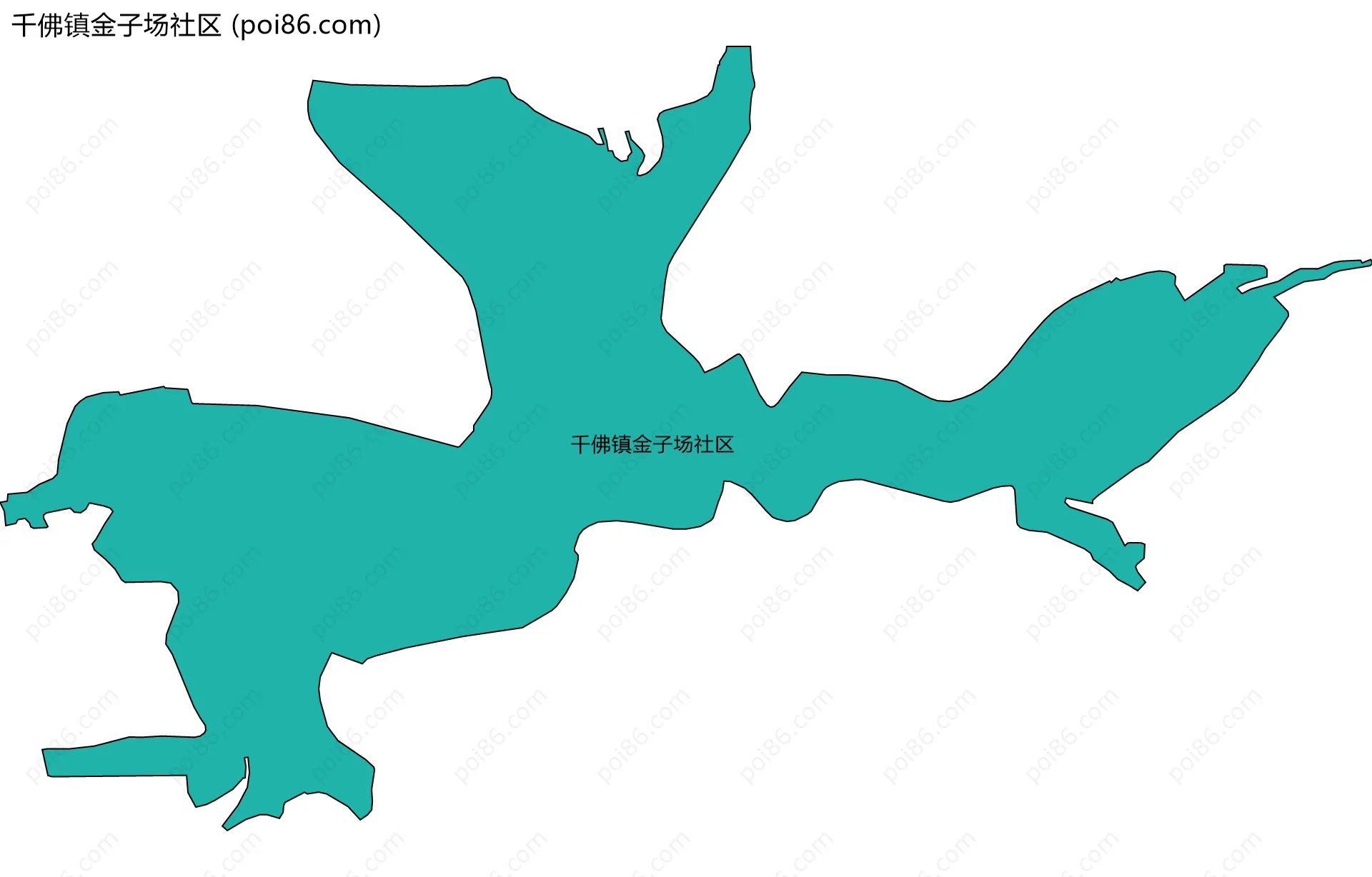 千佛镇金子场社区边界地图