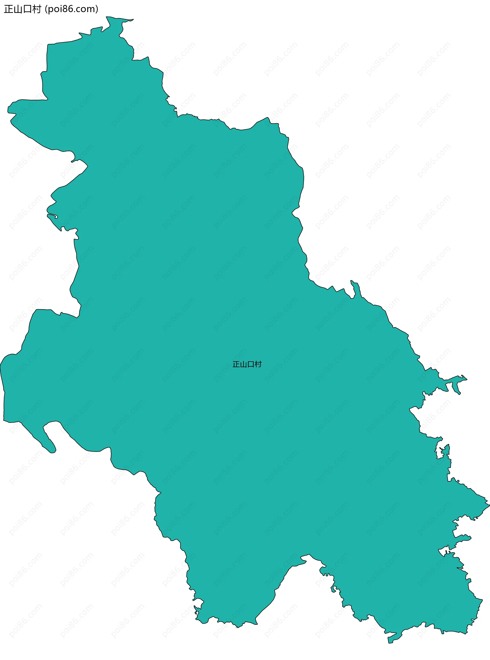 正山口村边界地图