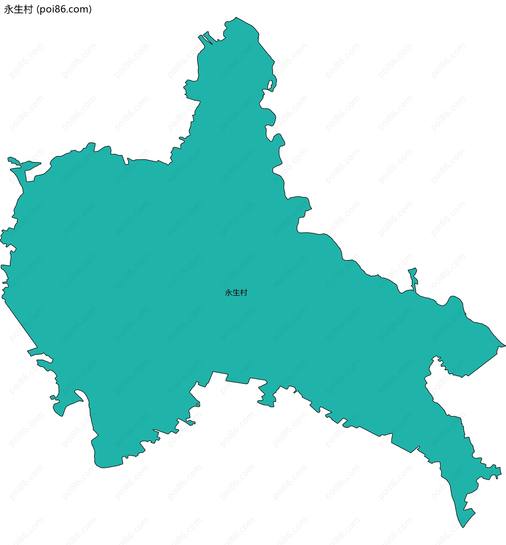 永生村边界地图