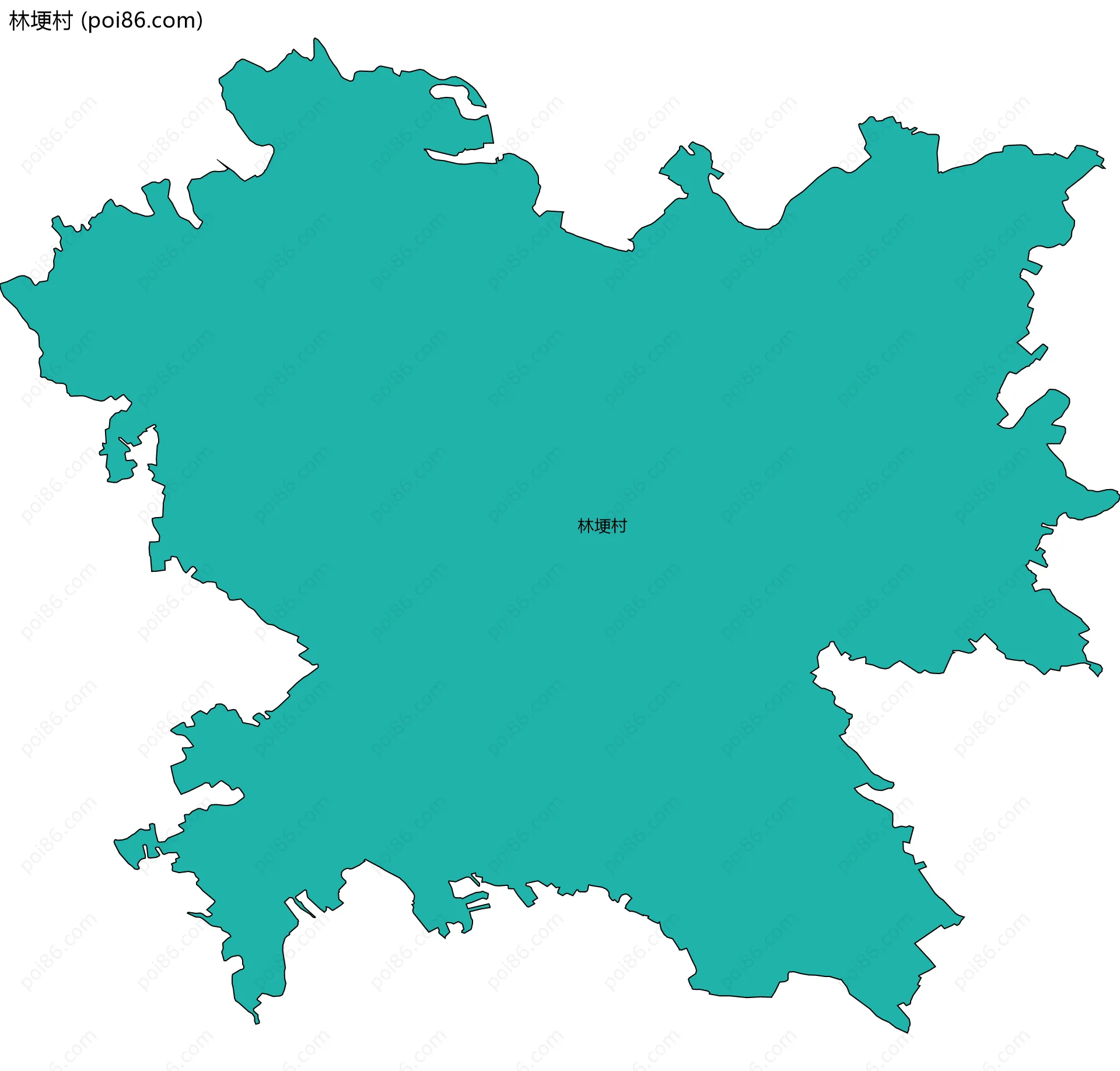 林埂村边界地图