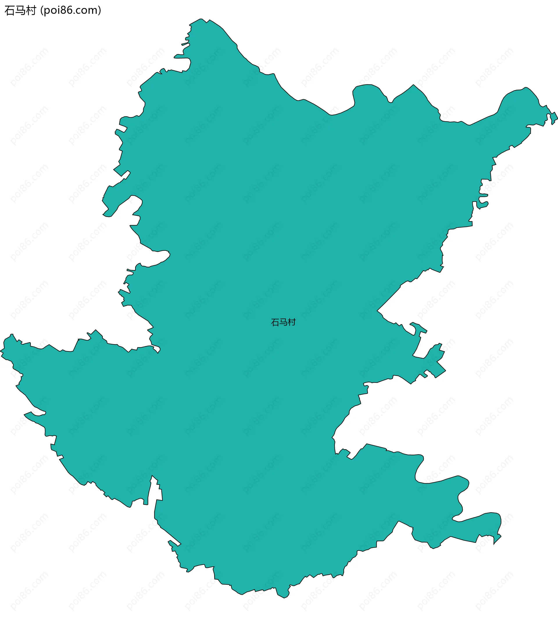 石马村边界地图