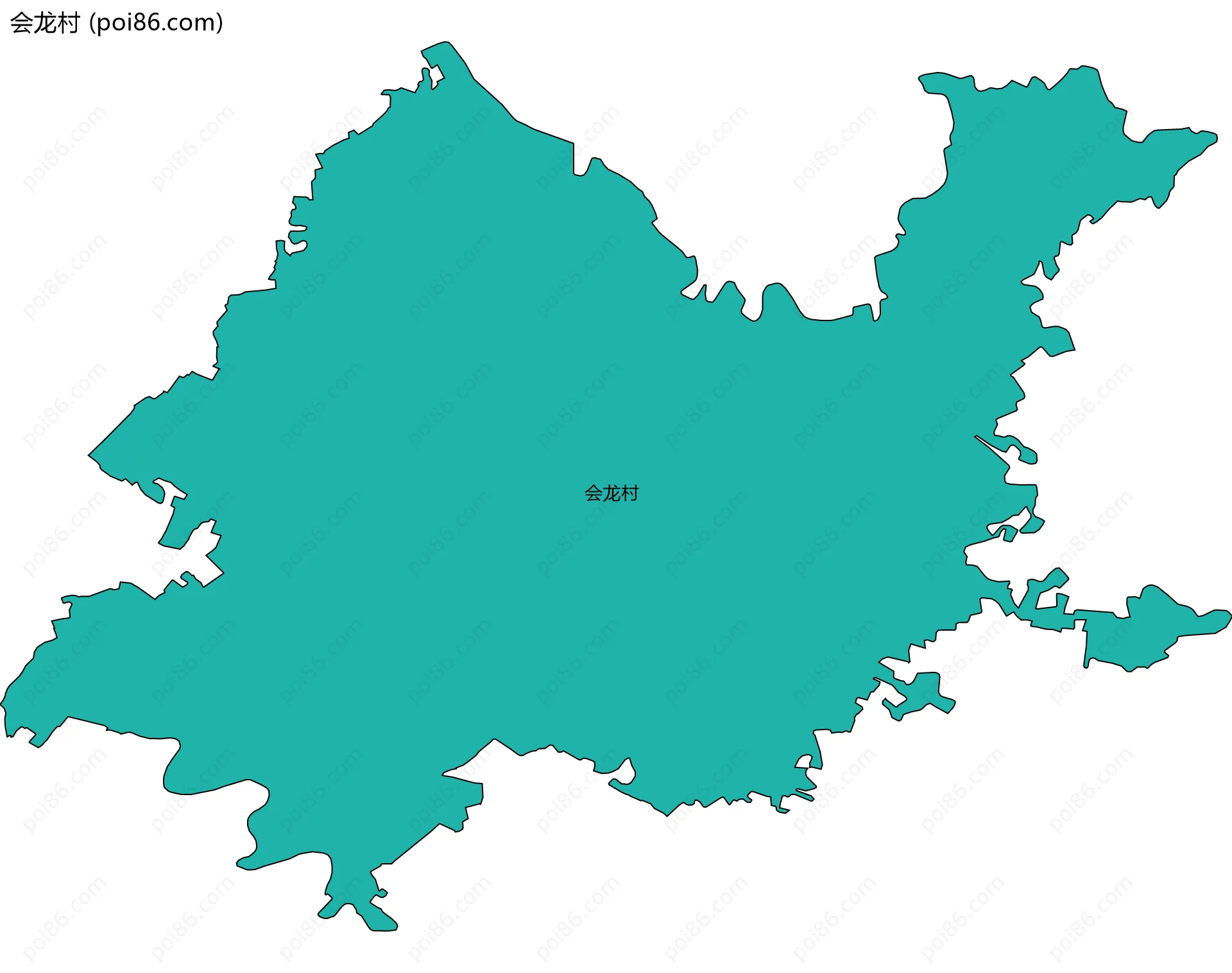 会龙村边界地图