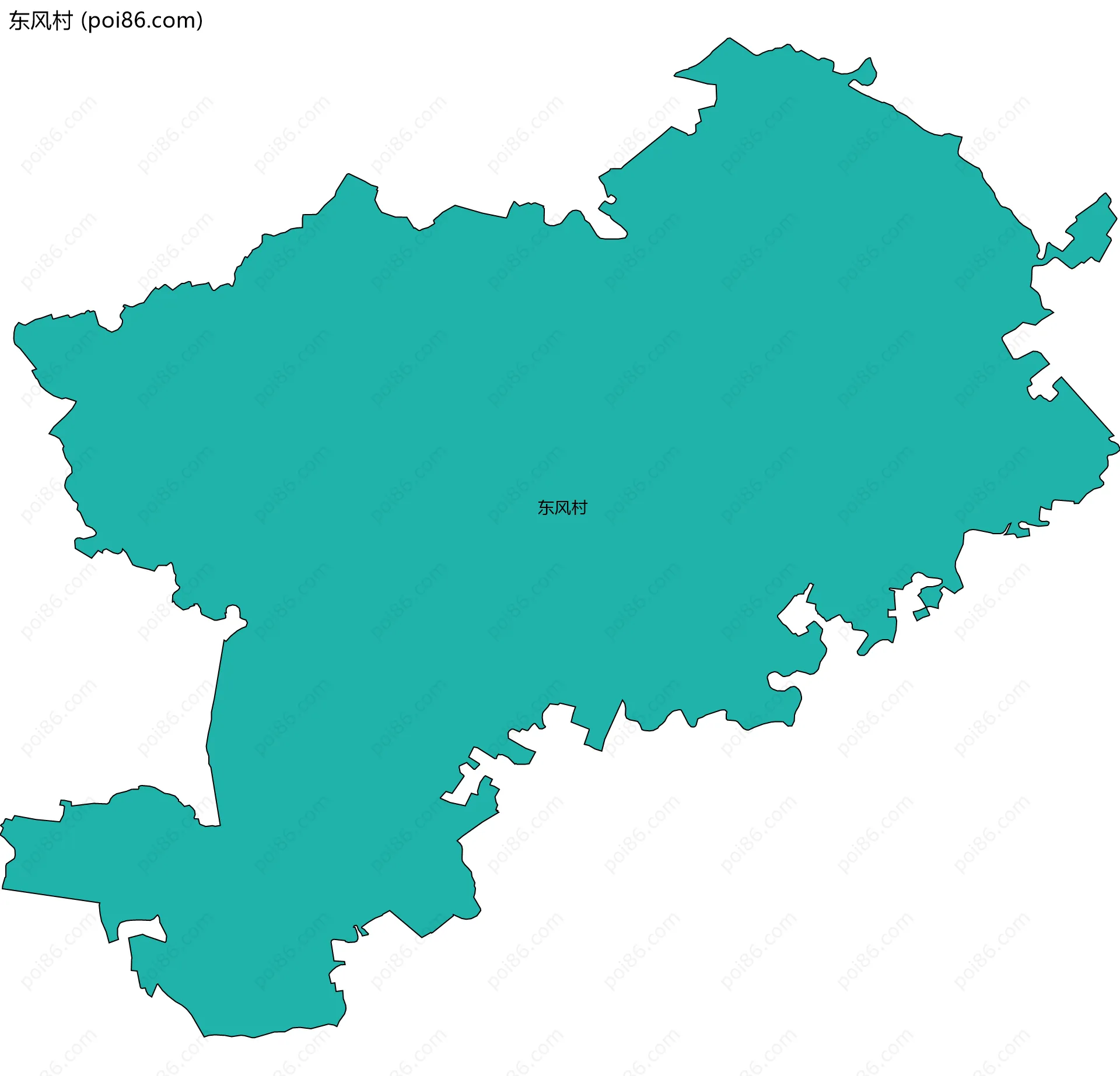 东风村边界地图