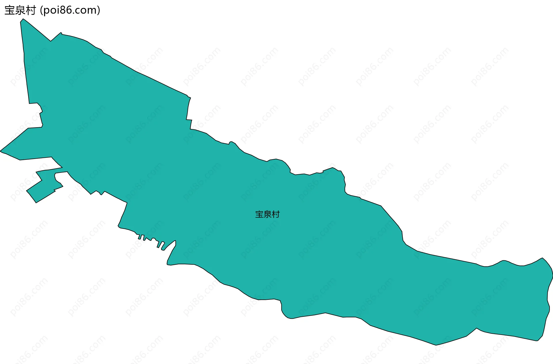 宝泉村边界地图