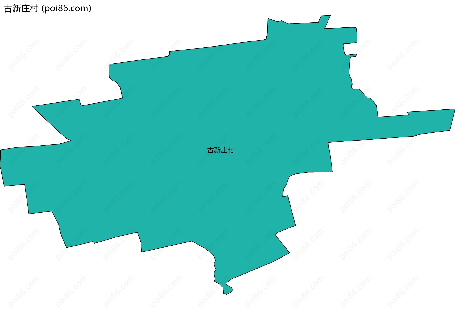 古新庄村边界地图