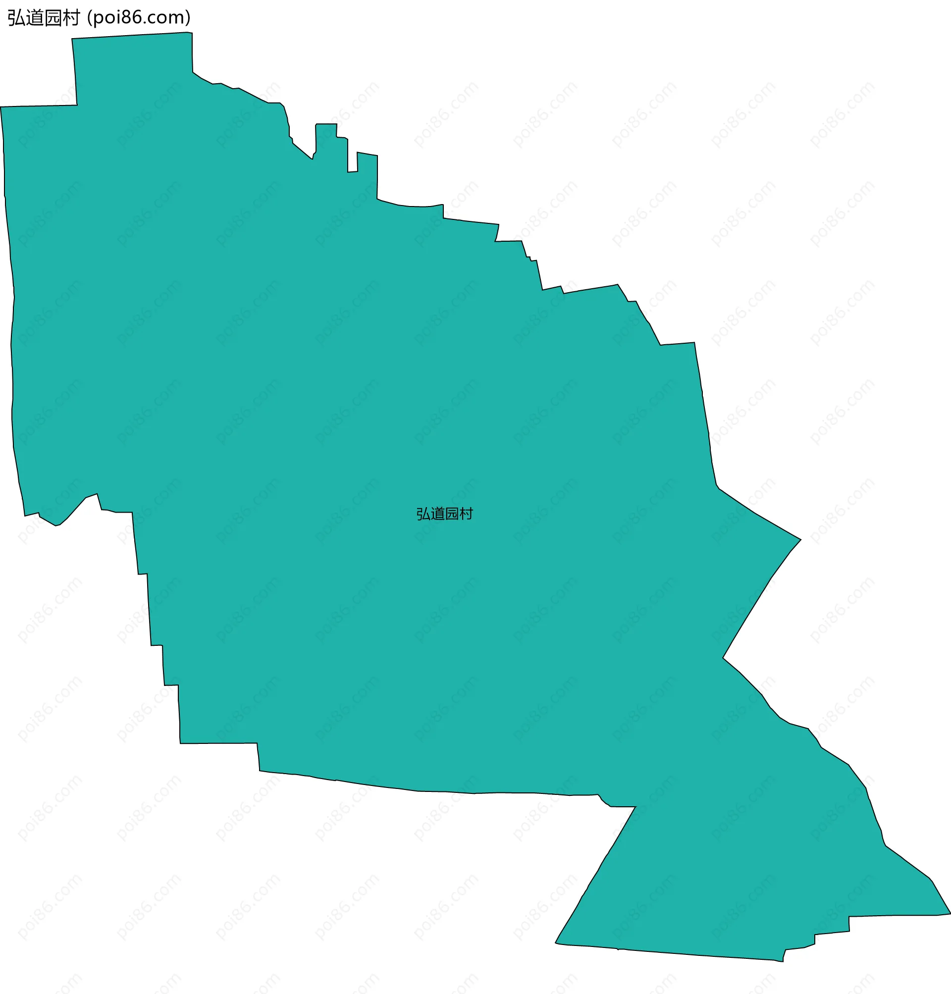 弘道园村边界地图