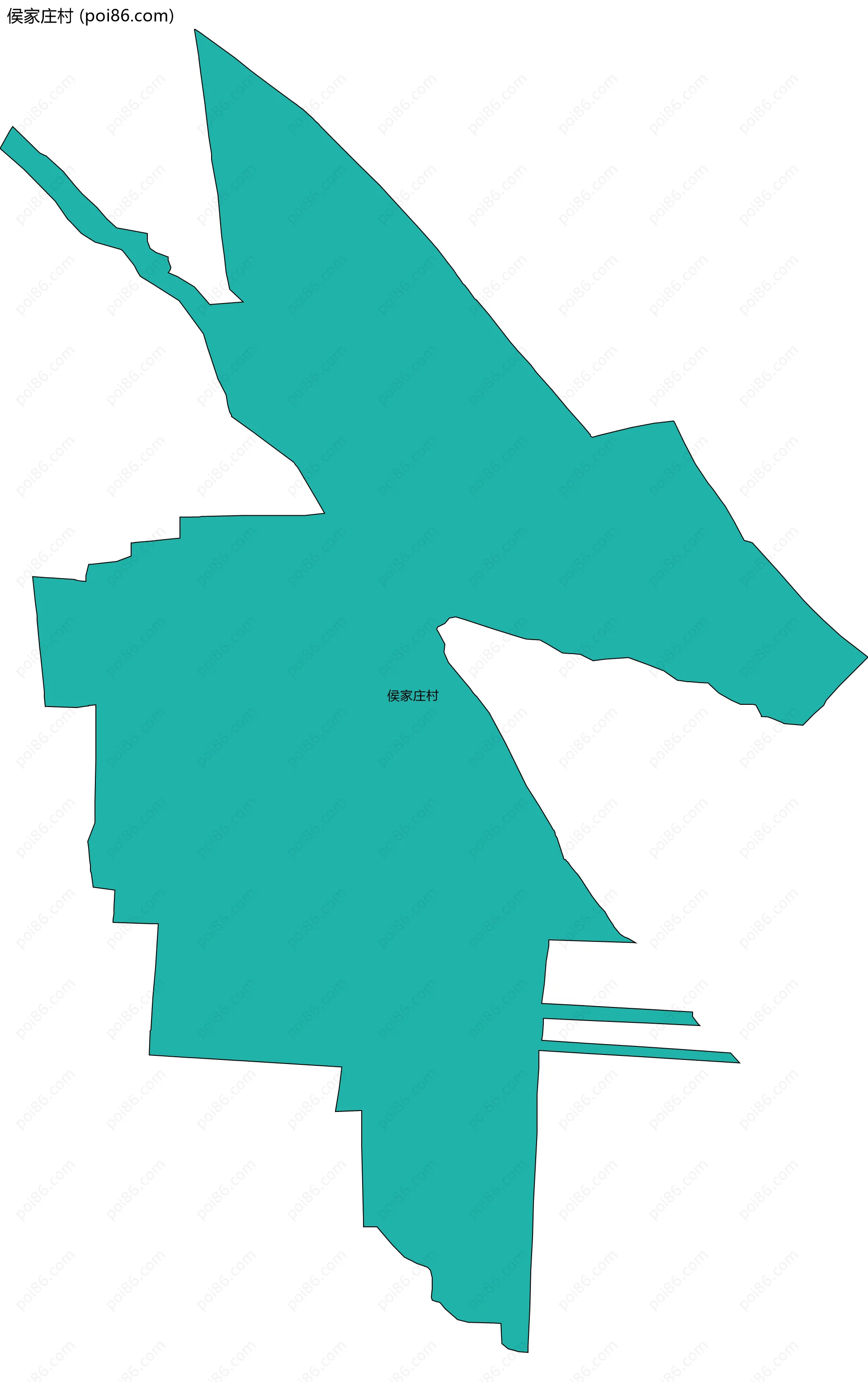 侯家庄村边界地图