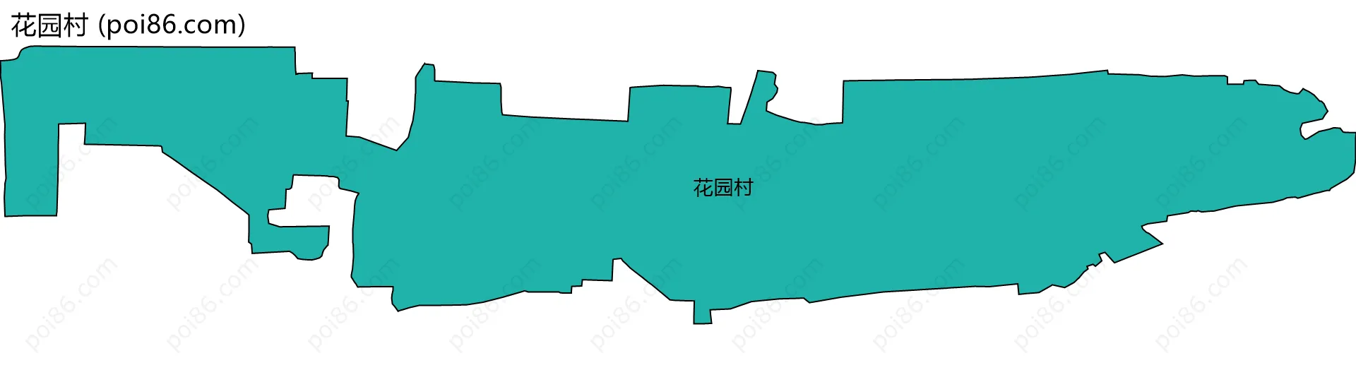 花园村边界地图