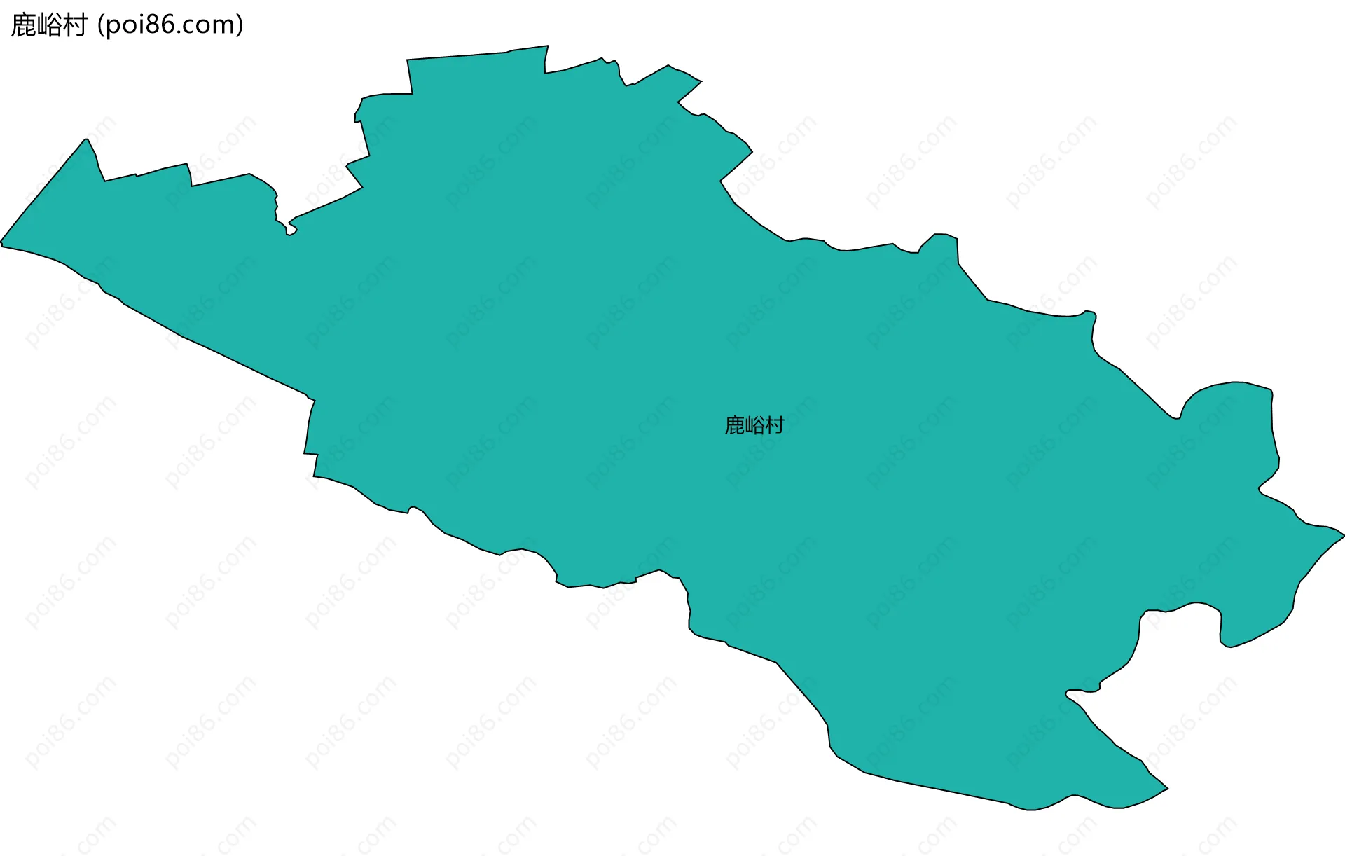 鹿峪村边界地图