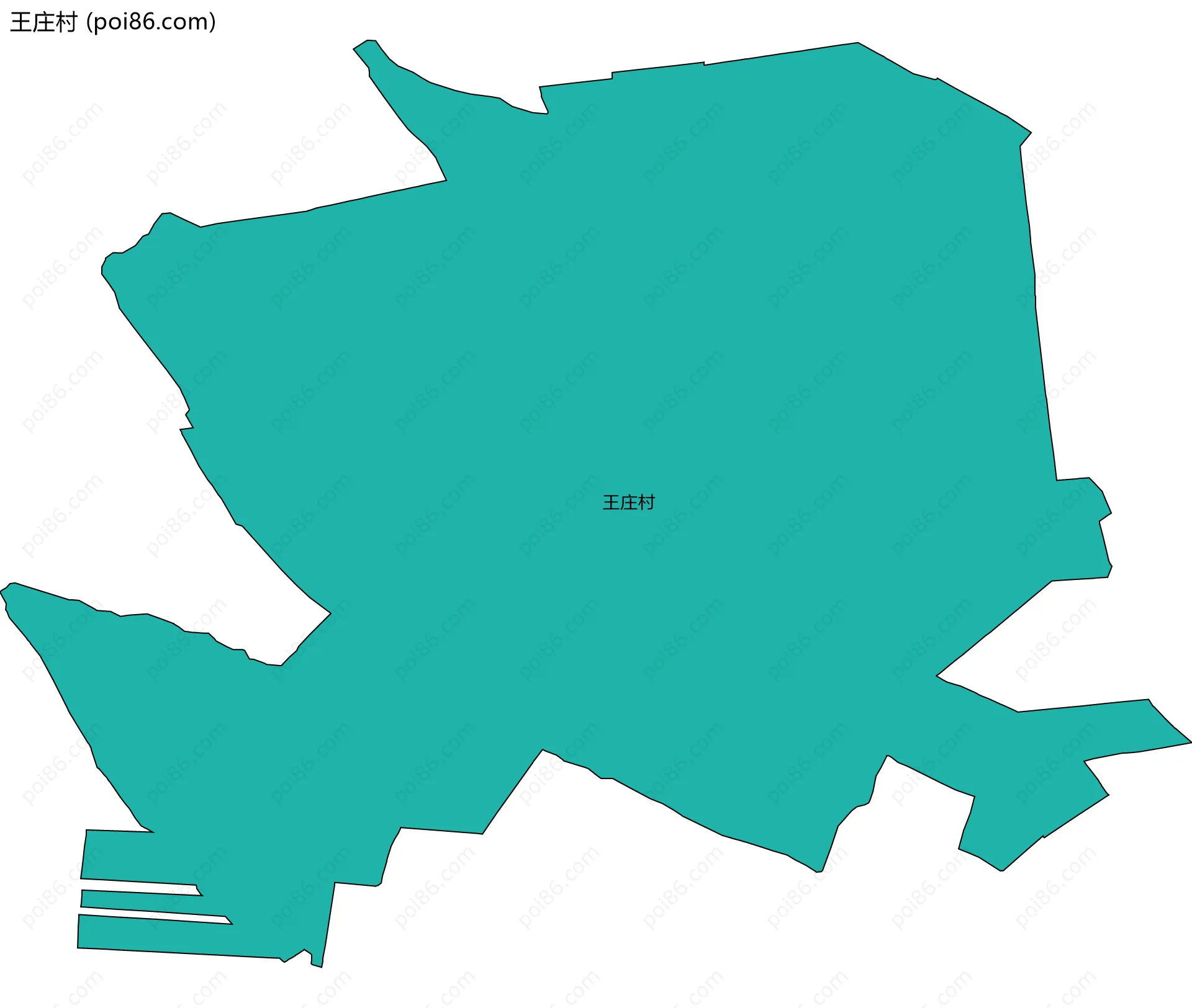 王庄村边界地图