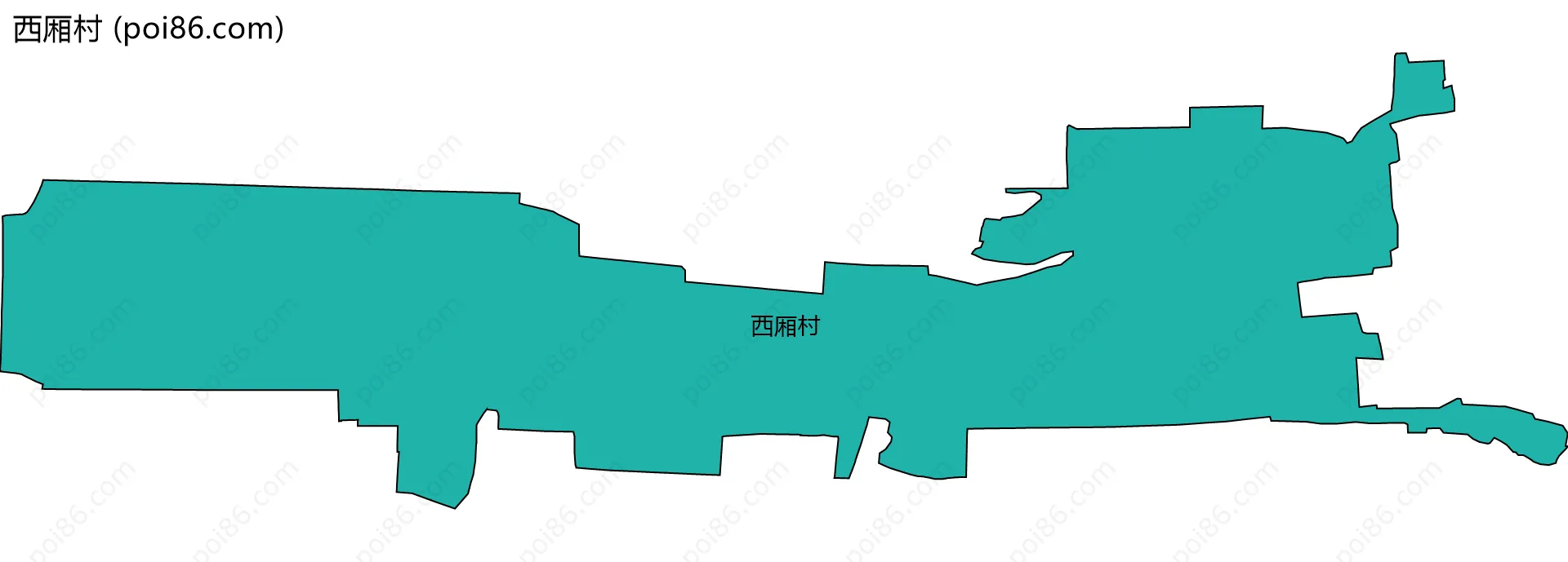 西厢村边界地图