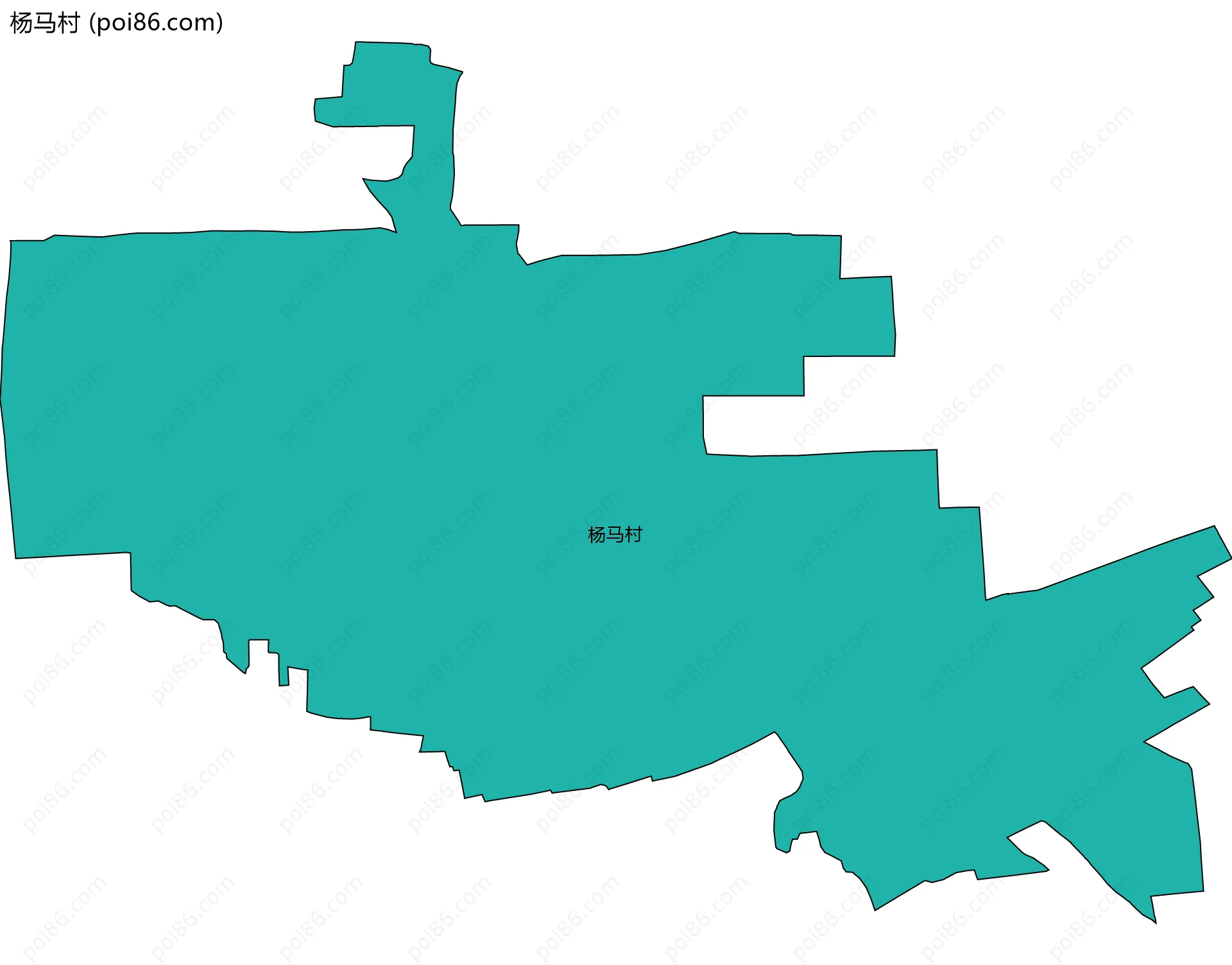杨马村边界地图