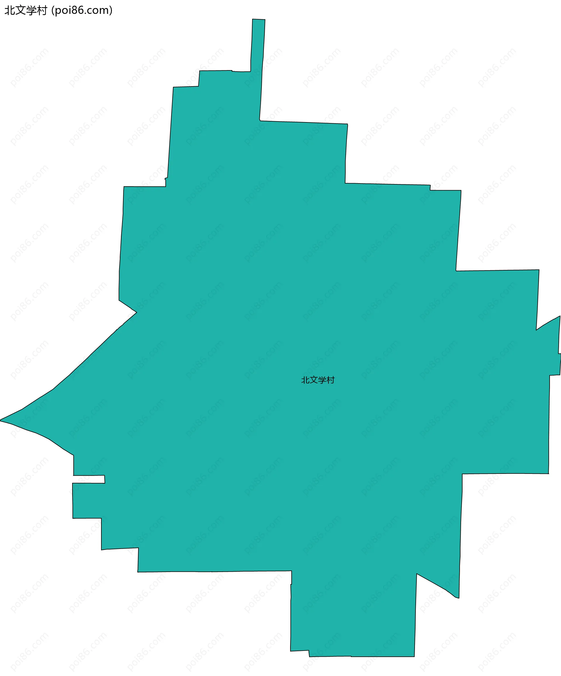 北文学村边界地图