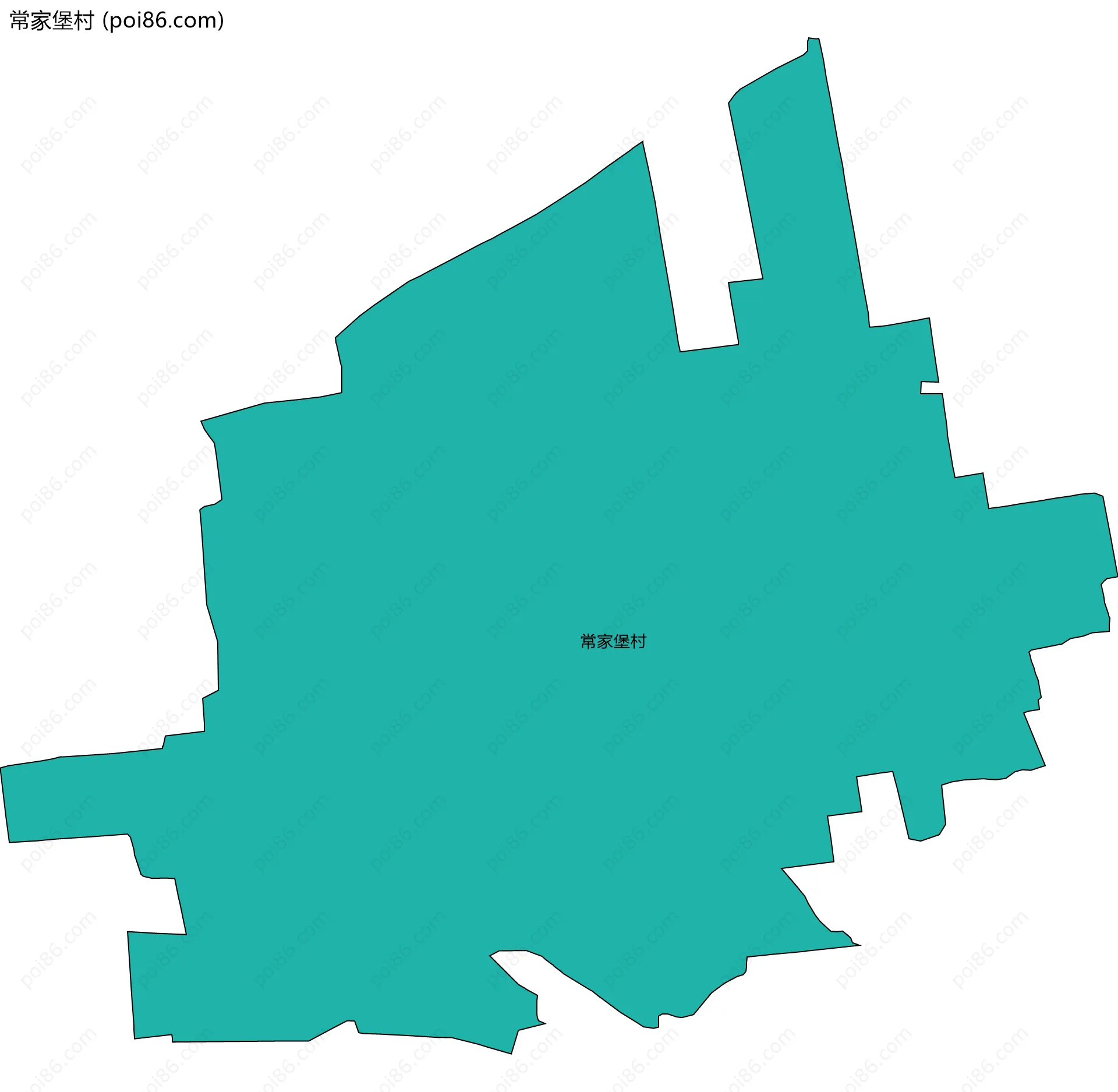 常家堡村边界地图