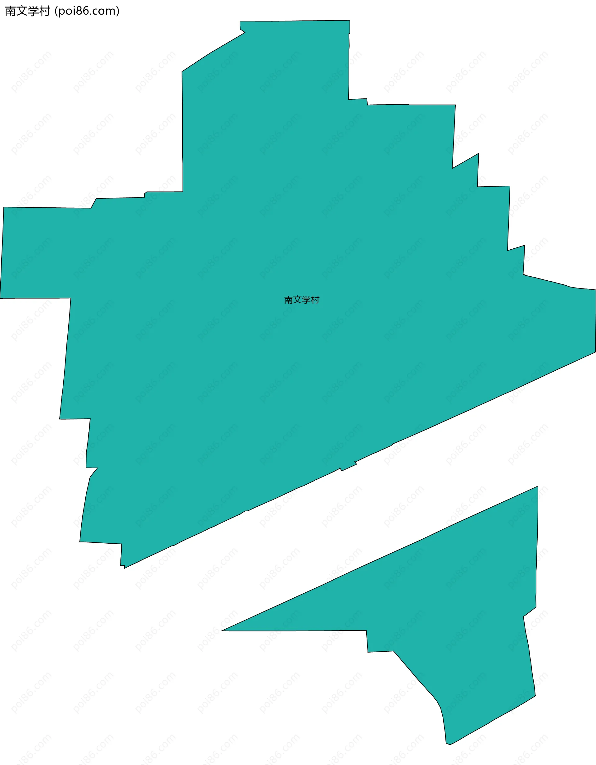 南文学村边界地图