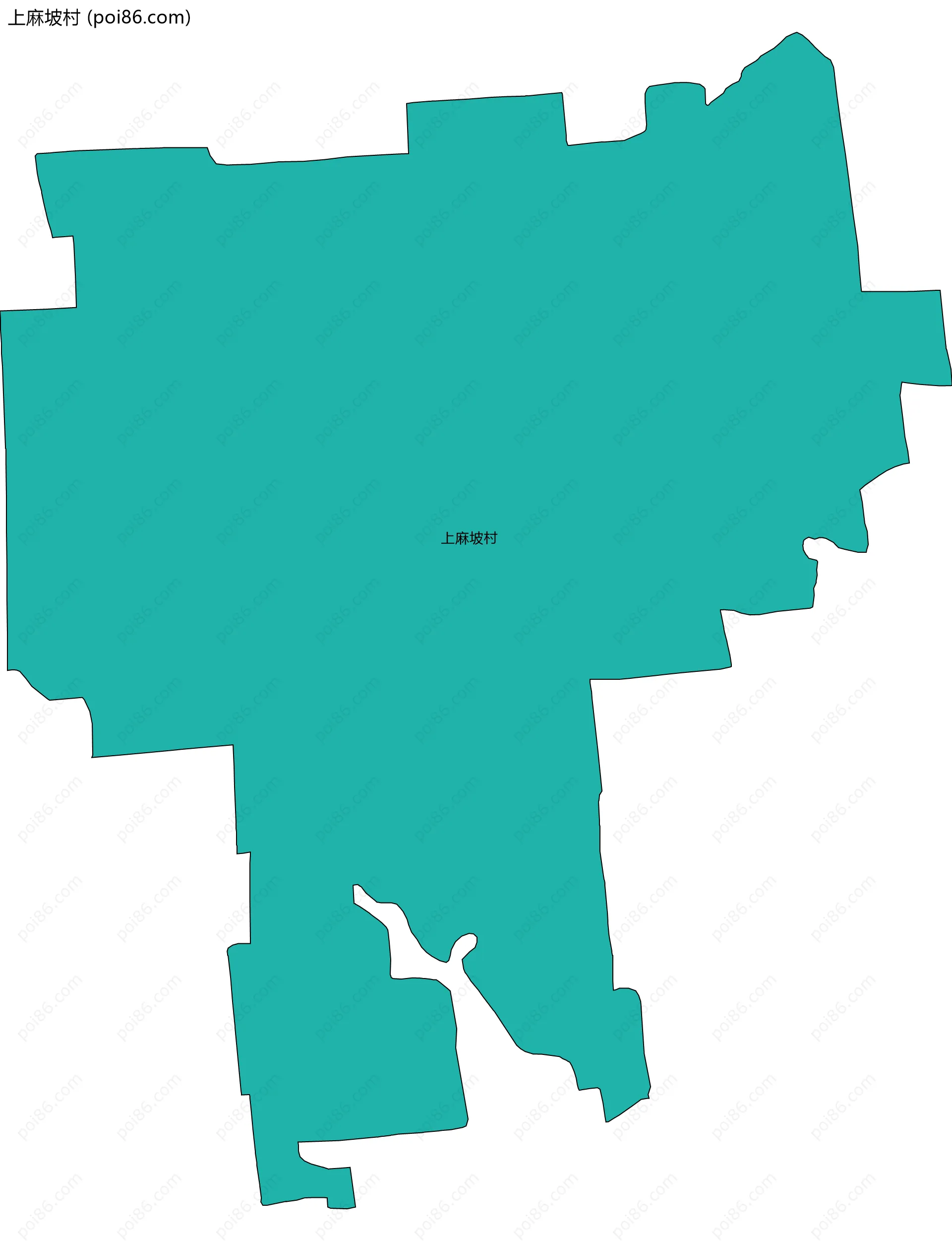 上麻坡村边界地图