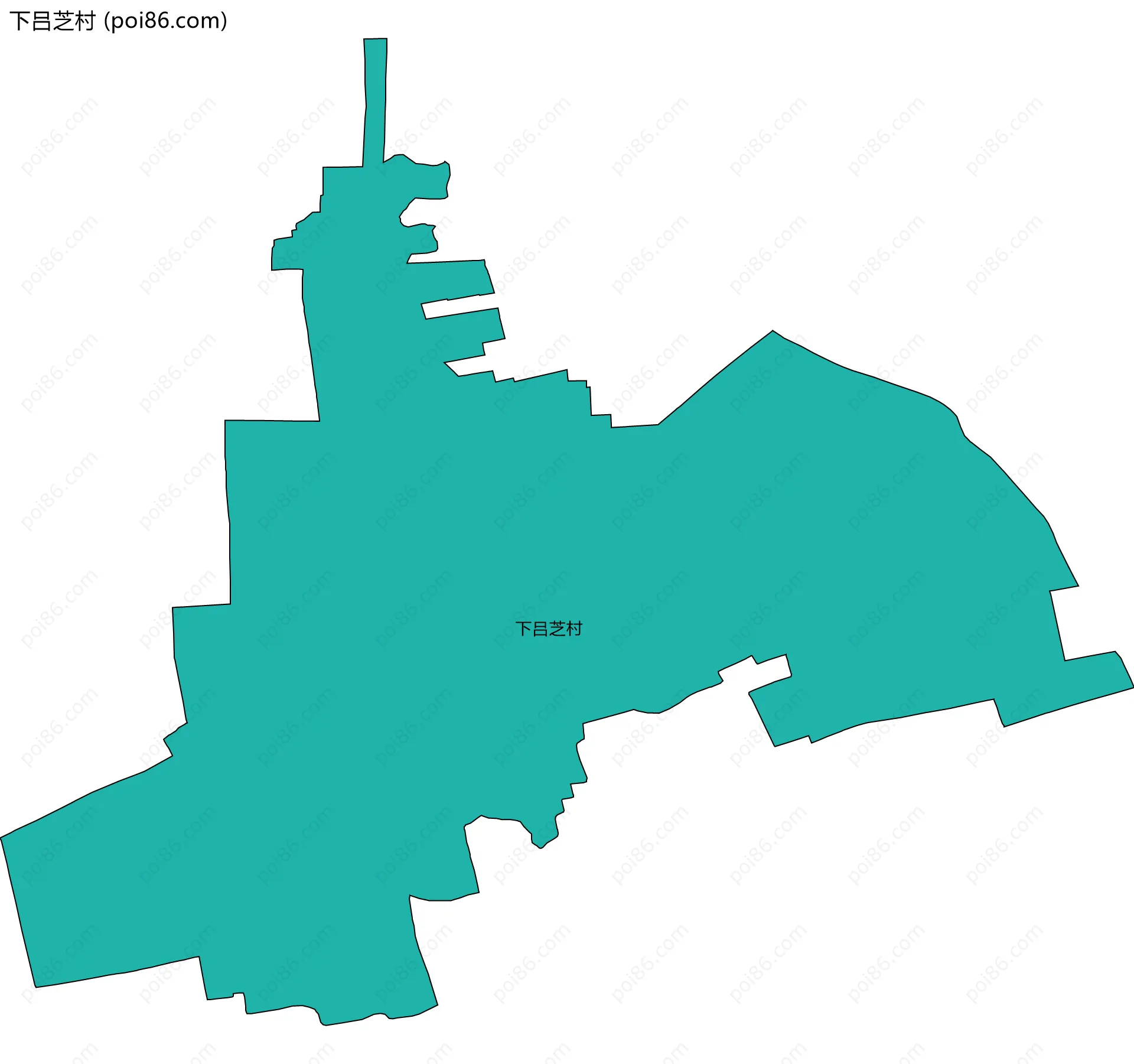 下吕芝村边界地图