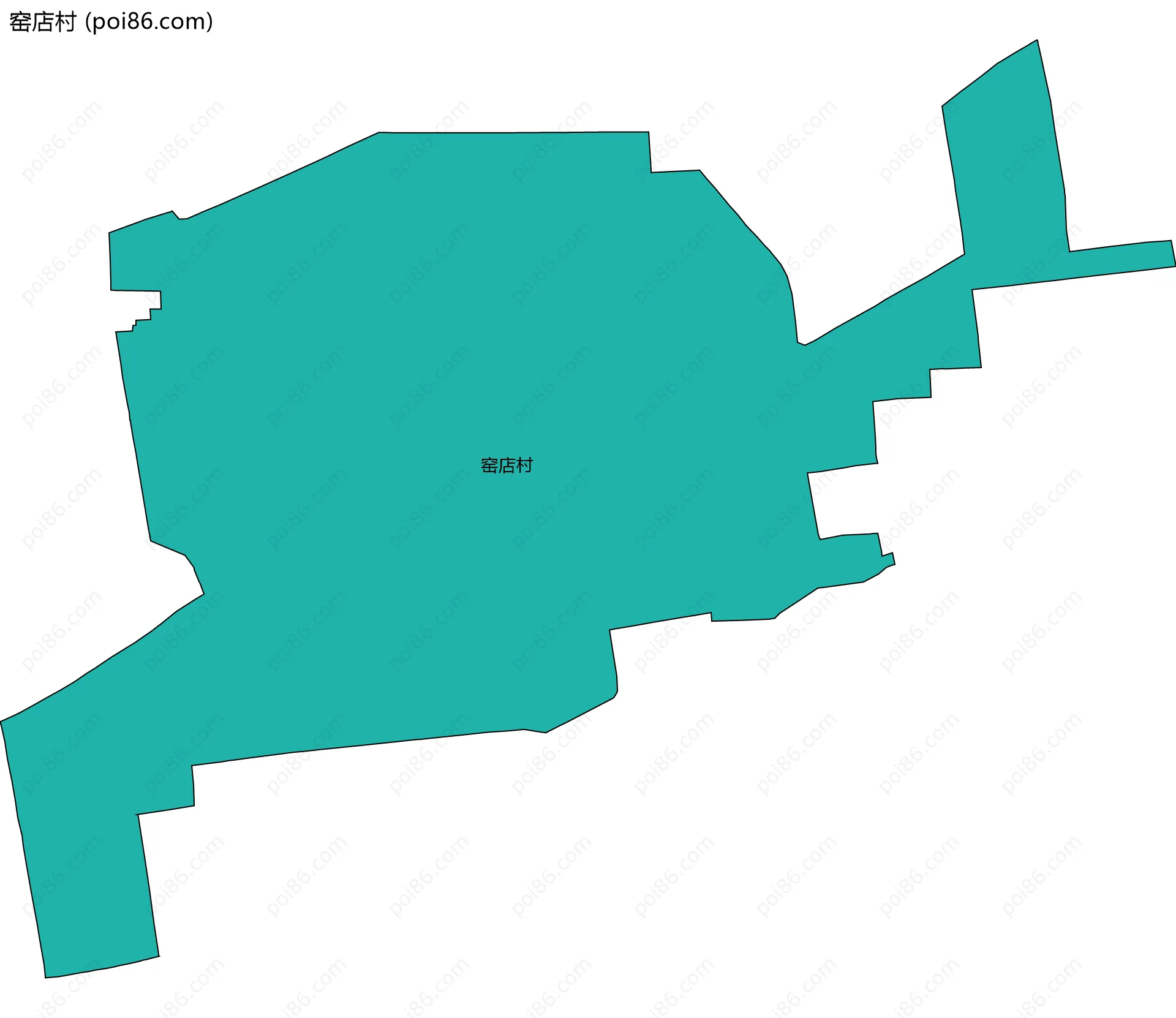 窑店村边界地图