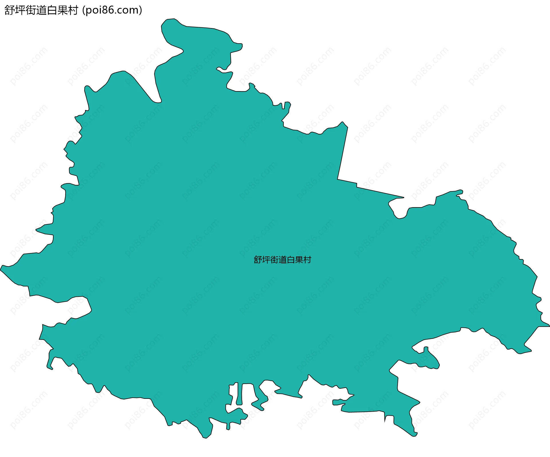 舒坪街道白果村边界地图