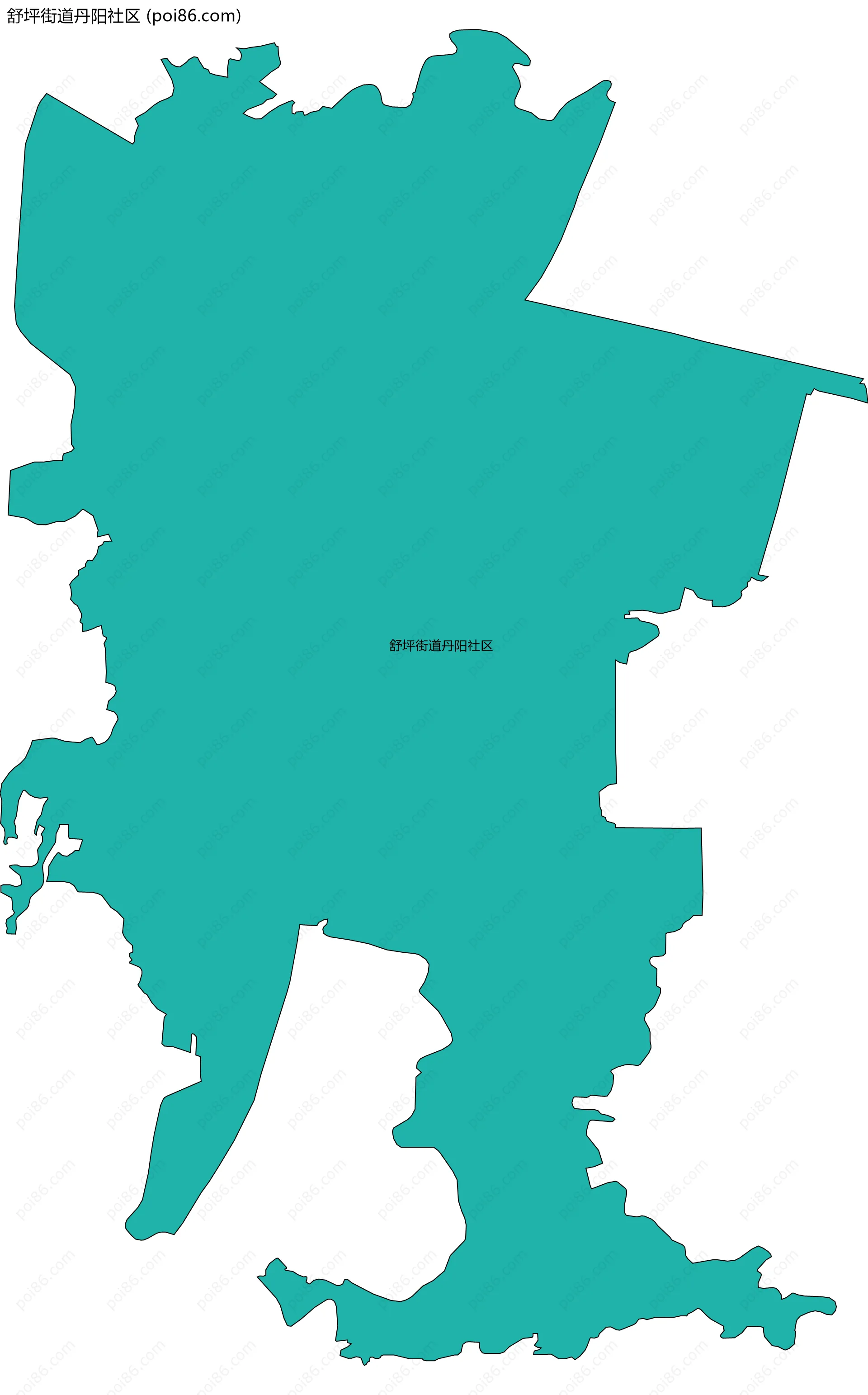 舒坪街道丹阳社区边界地图