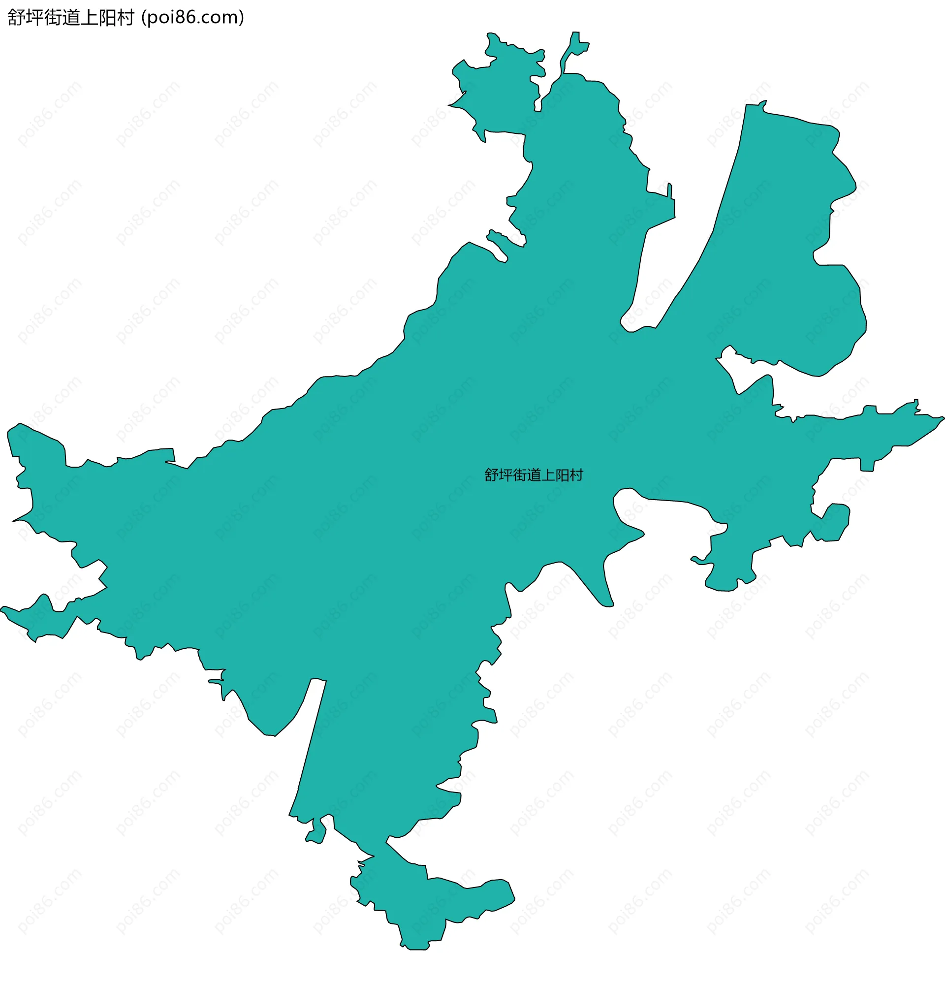 舒坪街道上阳村边界地图