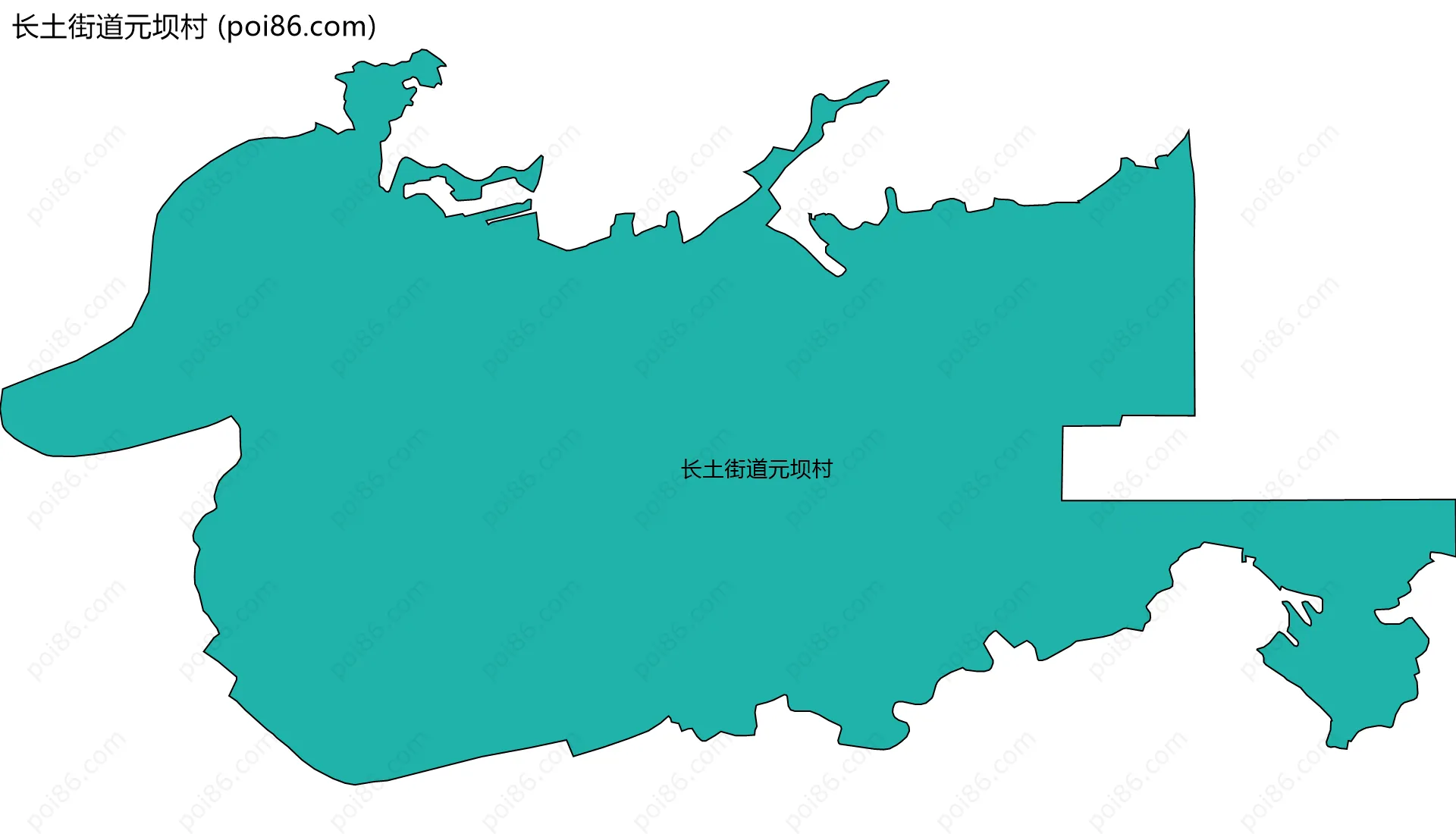 长土街道元坝村边界地图