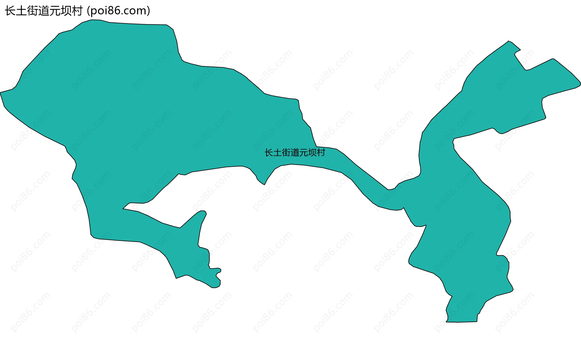 长土街道元坝村边界地图