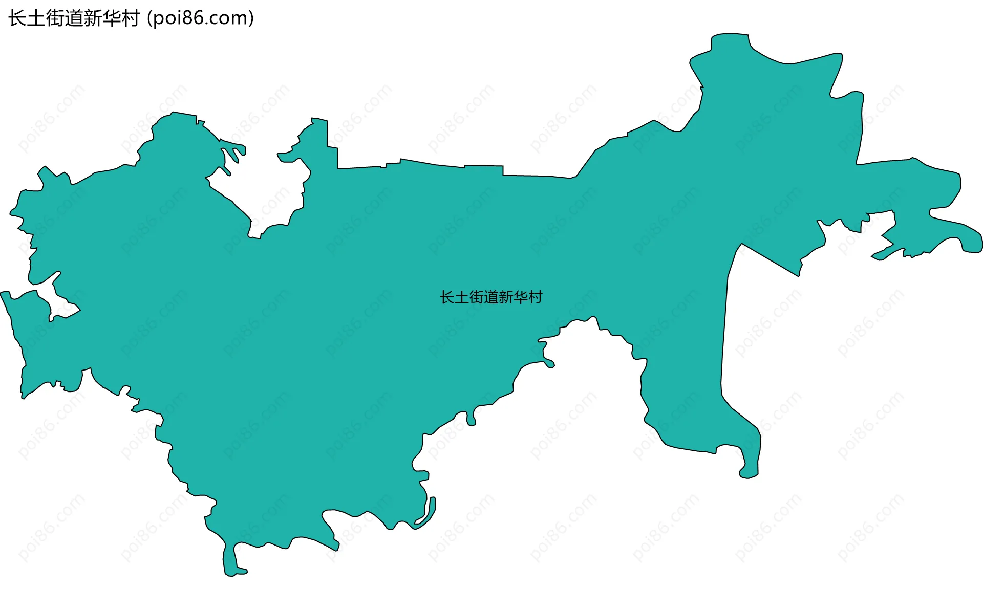 长土街道新华村边界地图