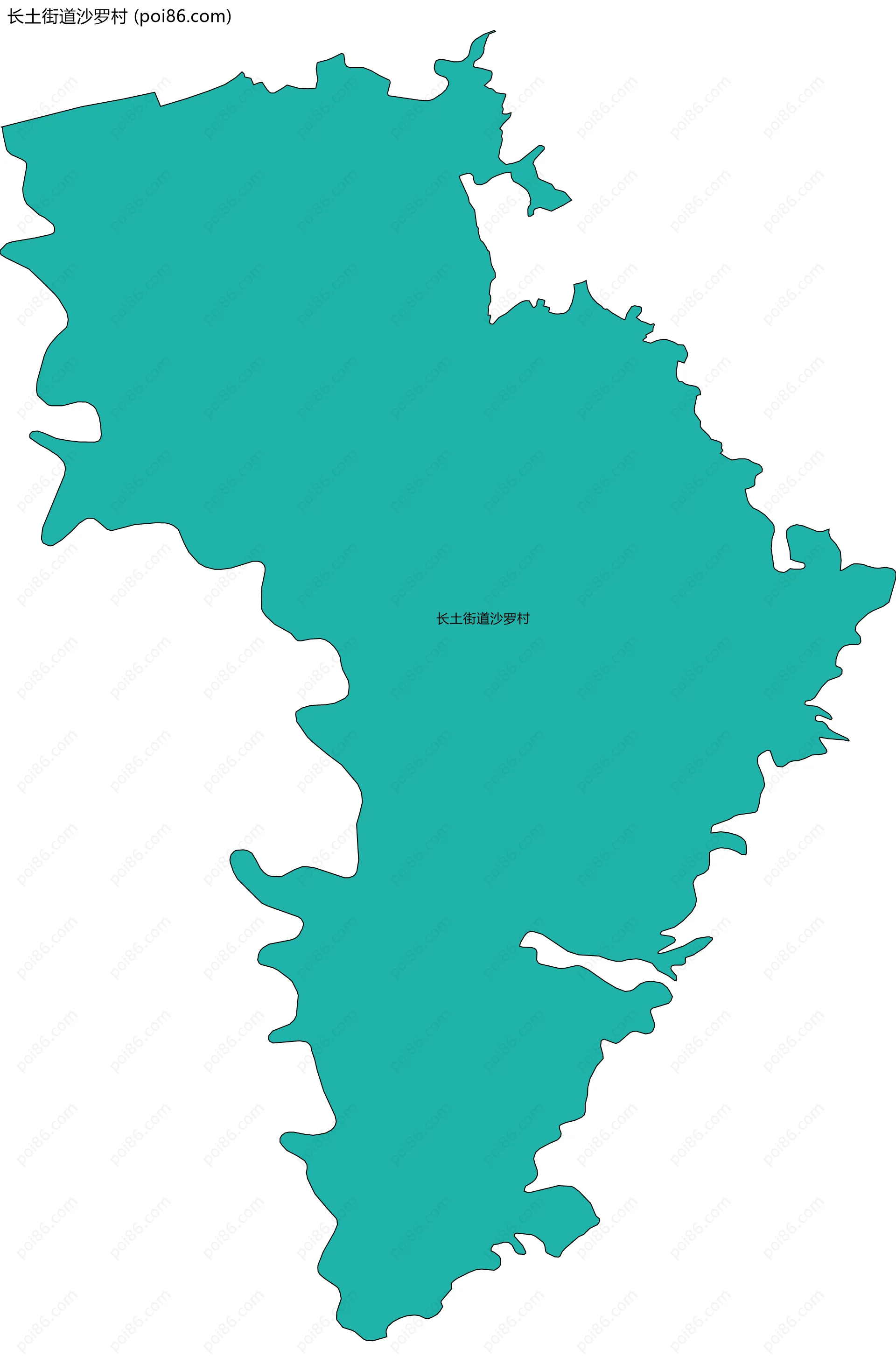 长土街道沙罗村边界地图