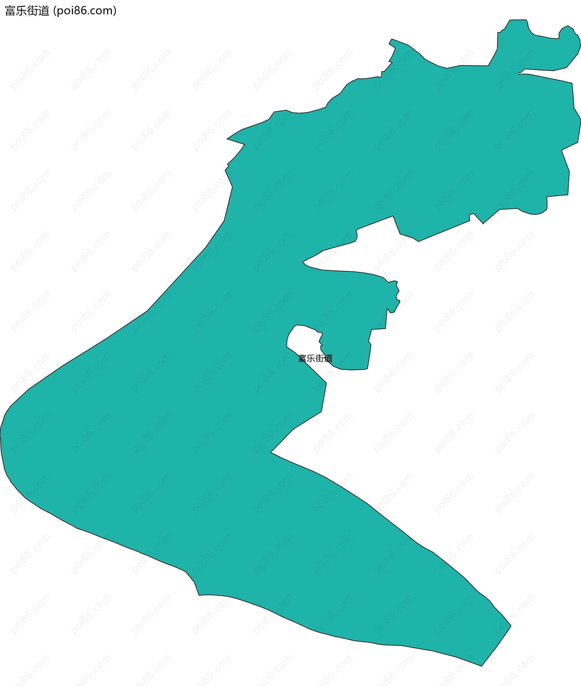 富乐街道边界地图(五级行政区划)