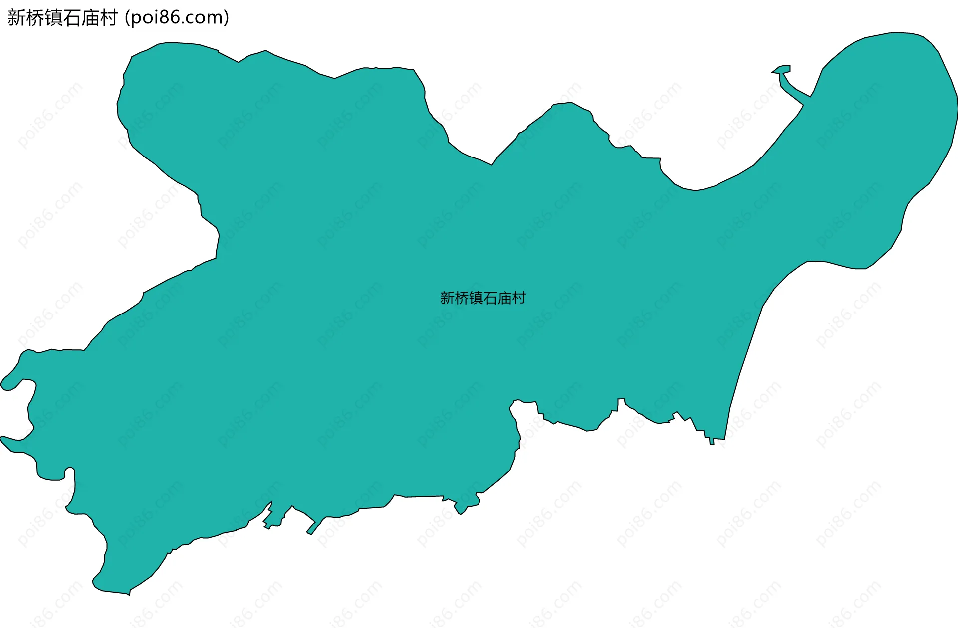 新桥镇石庙村边界地图
