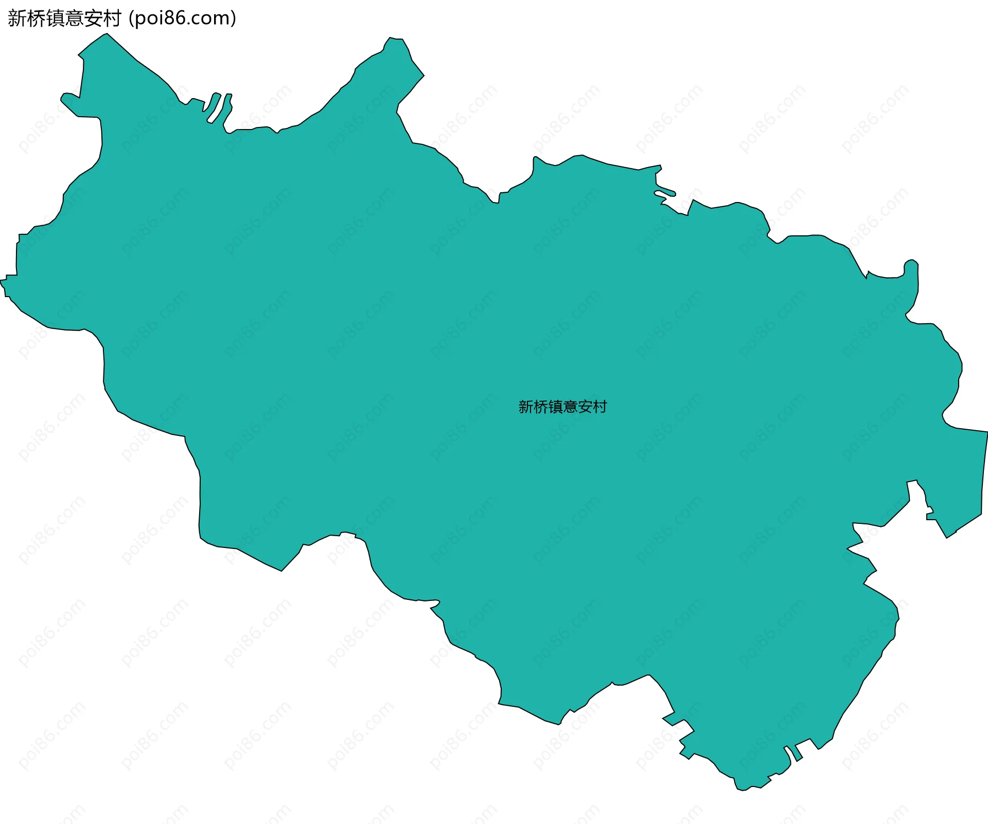新桥镇意安村边界地图