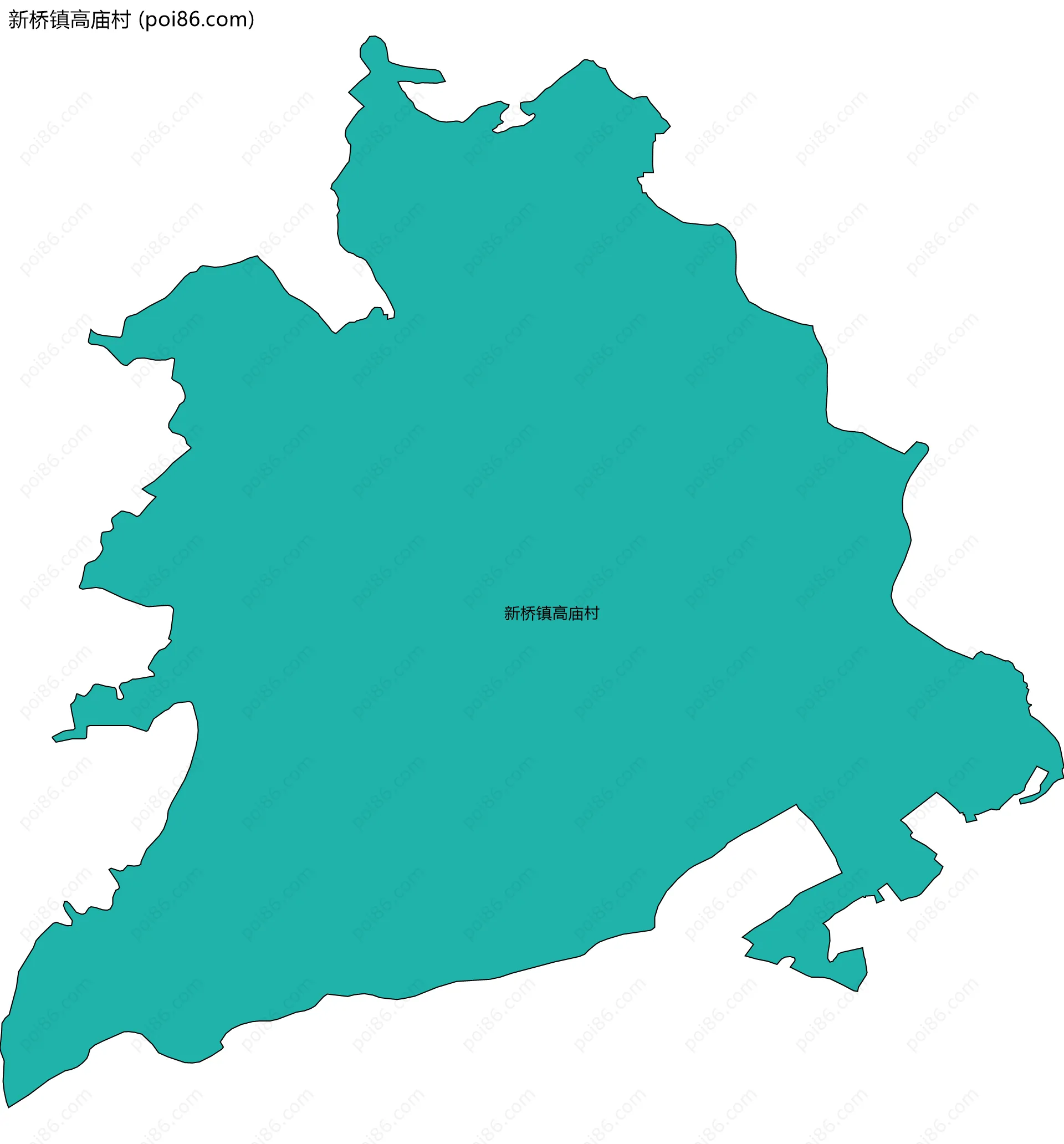 新桥镇高庙村边界地图