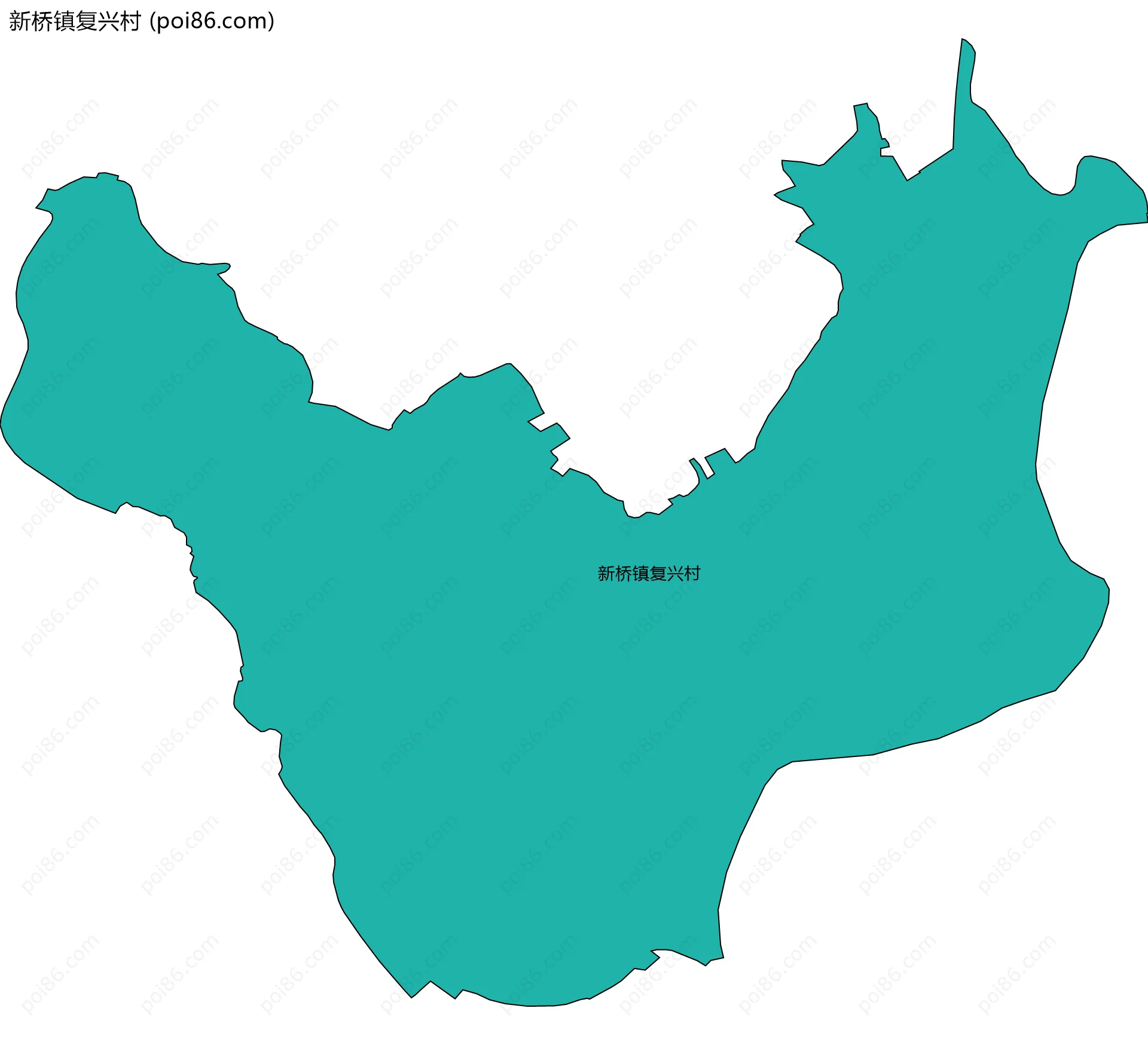 新桥镇复兴村边界地图
