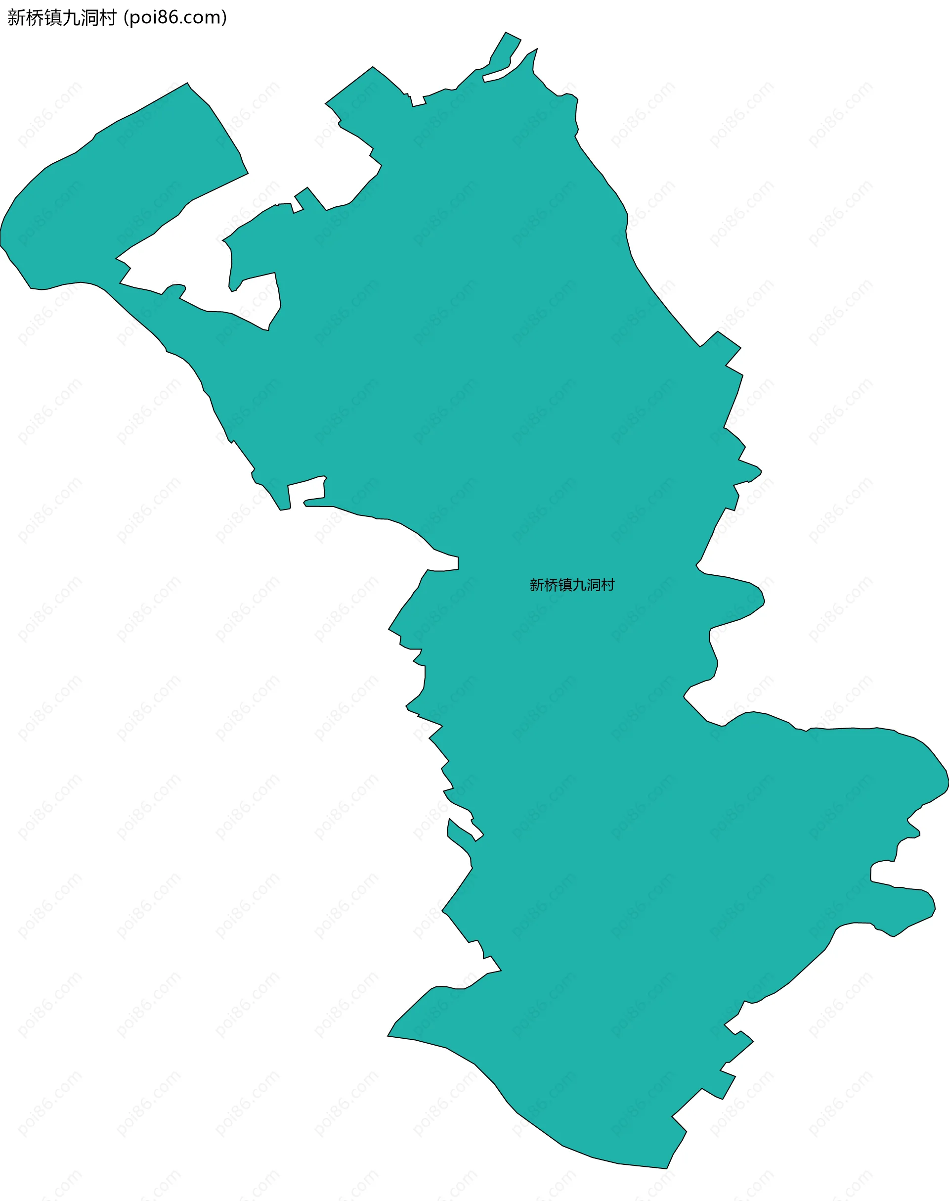 新桥镇九洞村边界地图