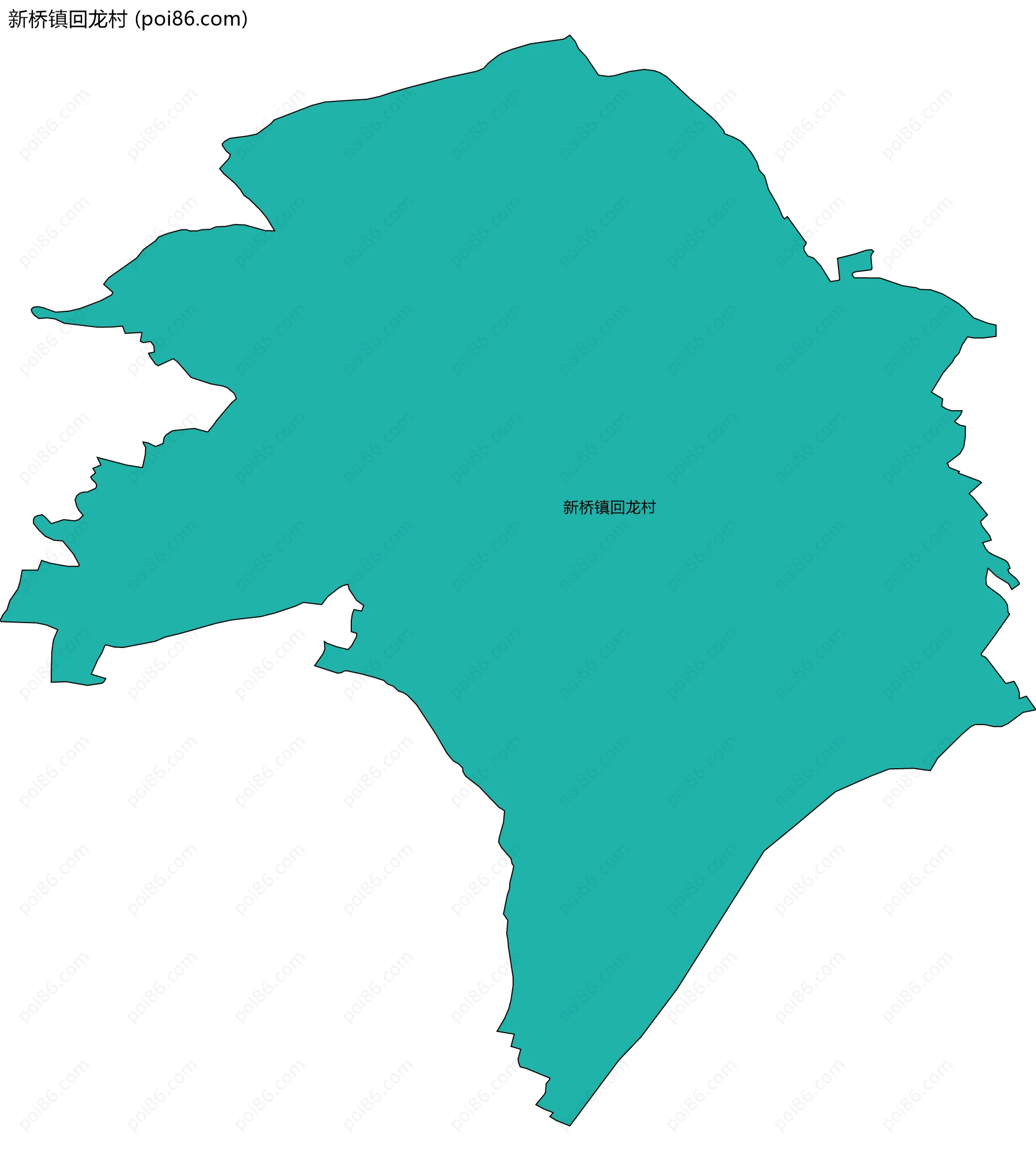 新桥镇回龙村边界地图