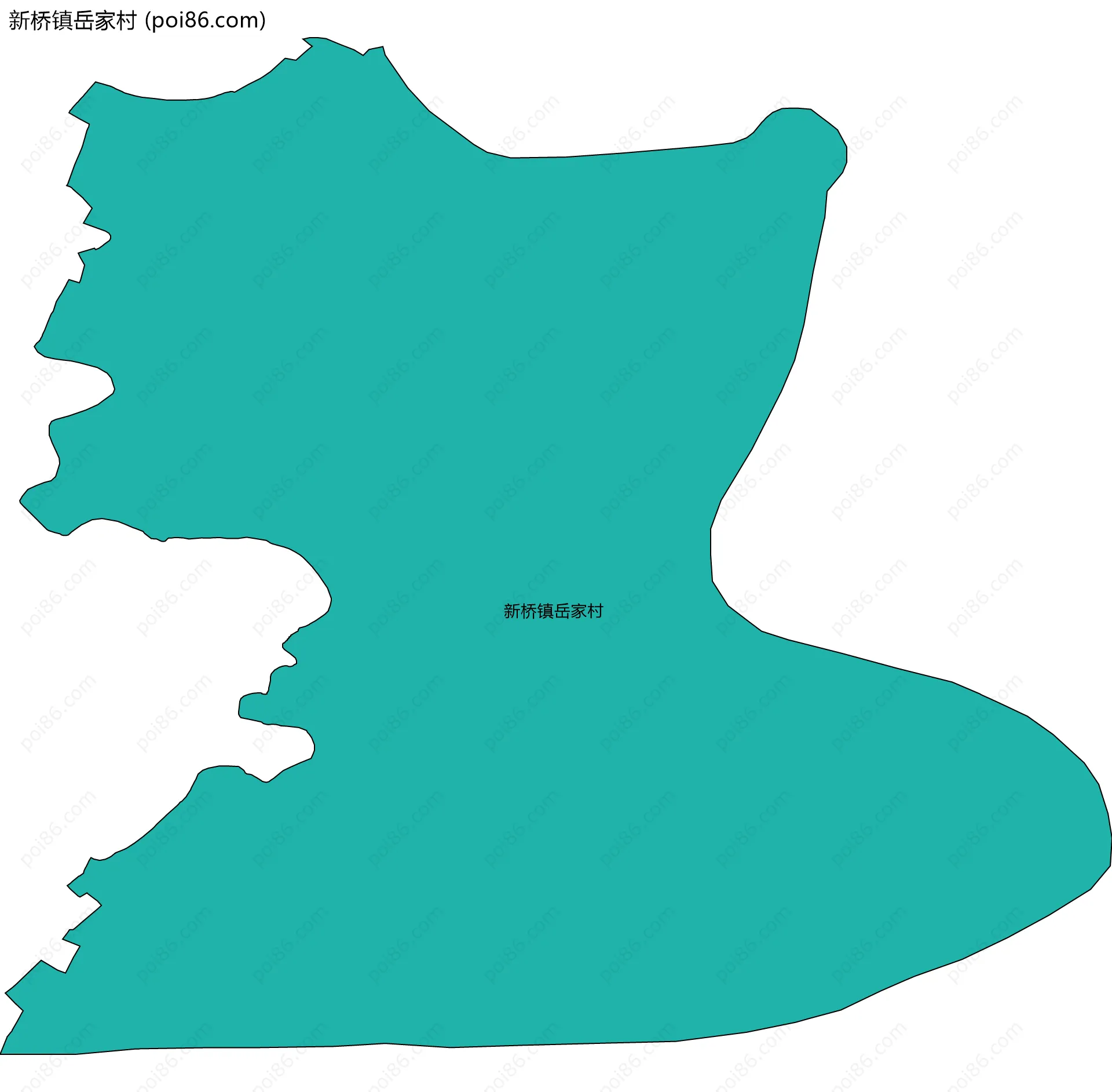 新桥镇岳家村边界地图
