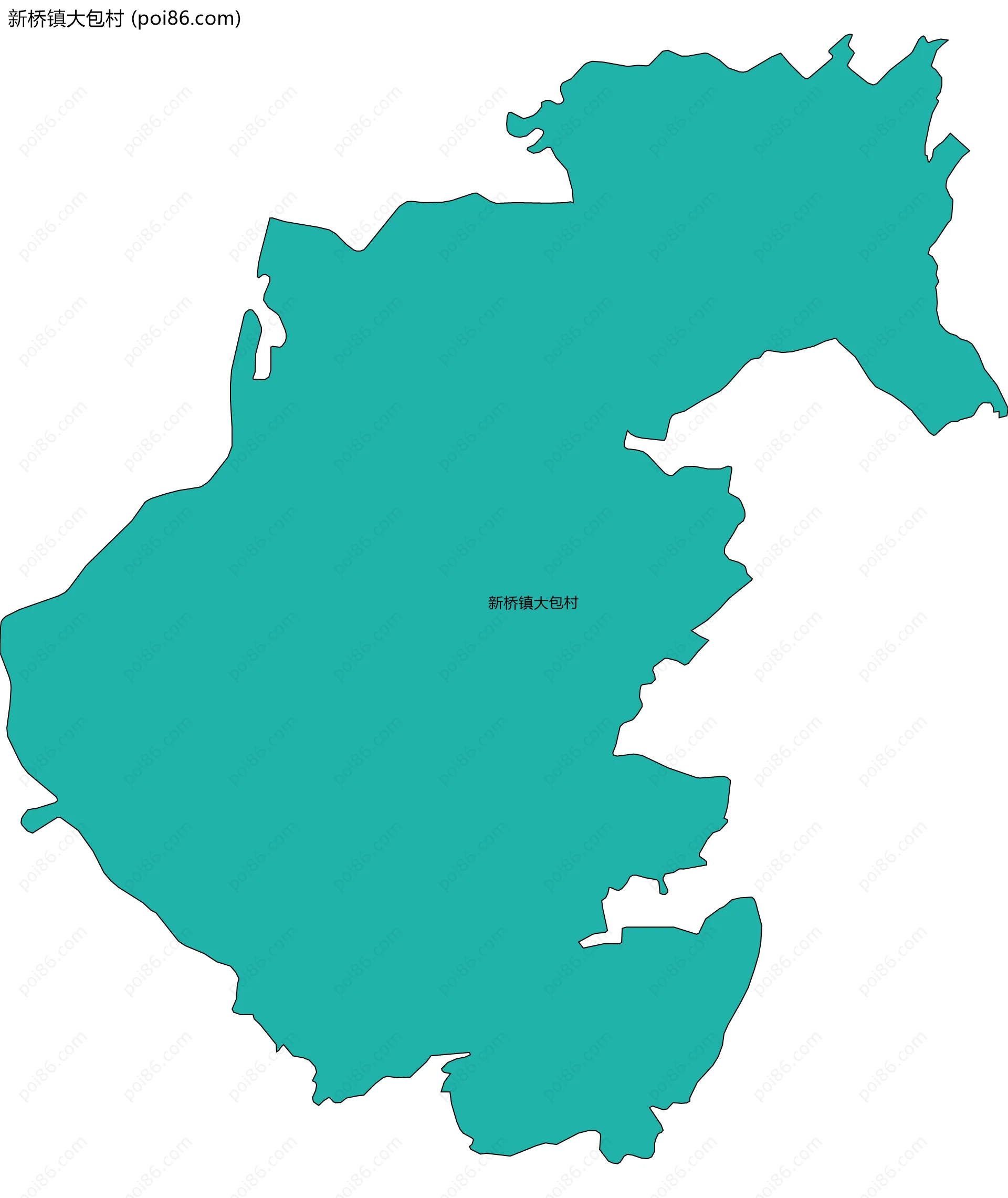 新桥镇大包村边界地图