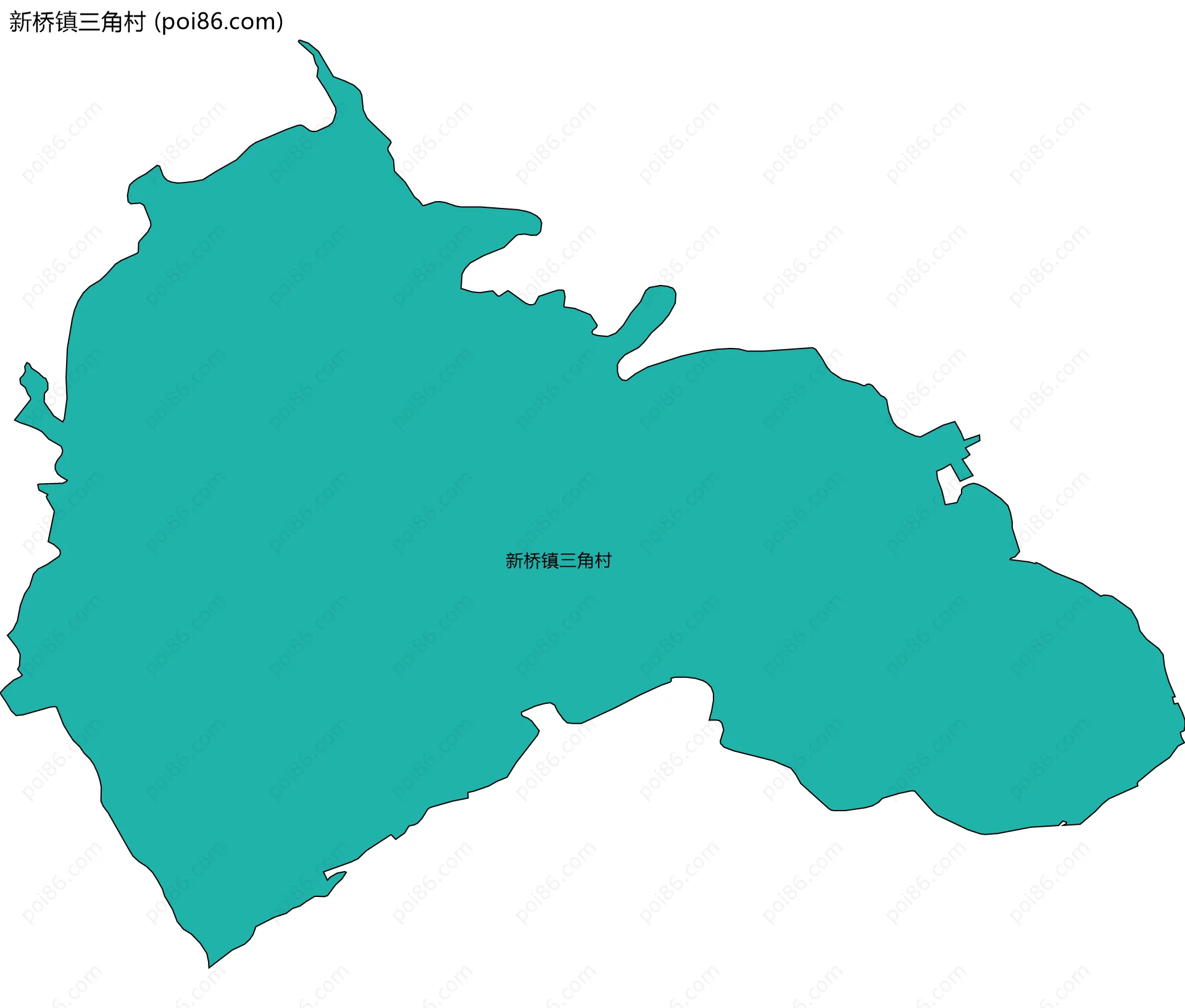 新桥镇三角村边界地图