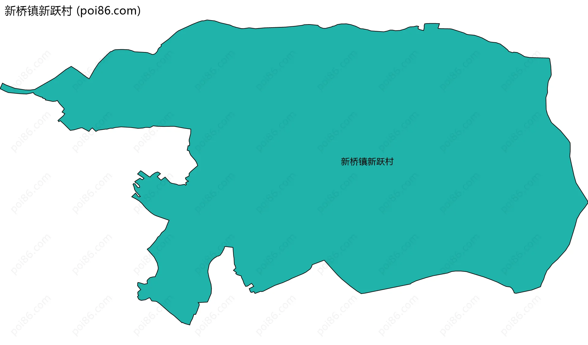 新桥镇新跃村边界地图